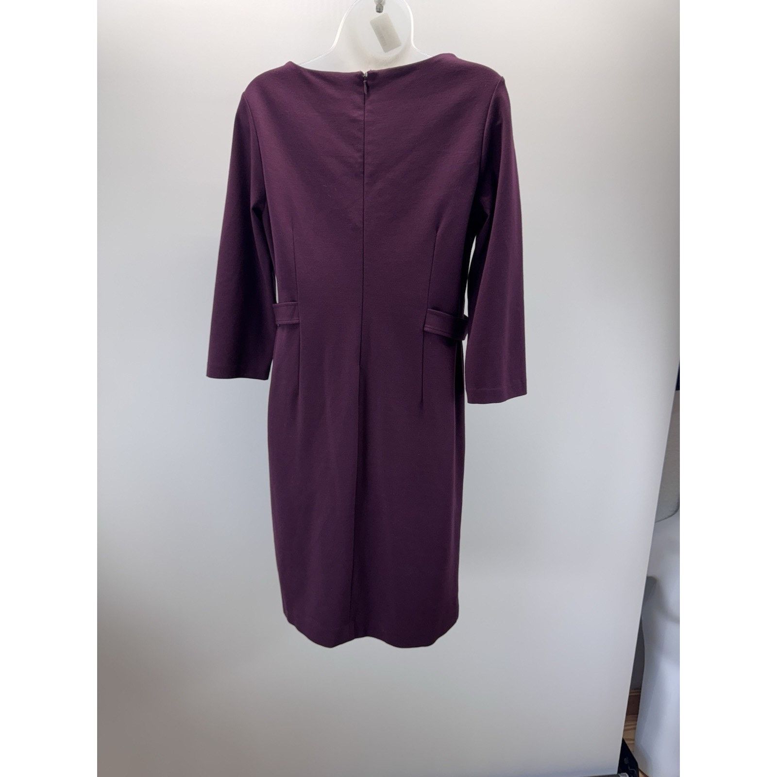 Express Chicos Sheath Dress Size 00 (US 2) Double Zip Maroon Knit Size XS / US 0-2 / IT 36-38 - 4 Thumbnail