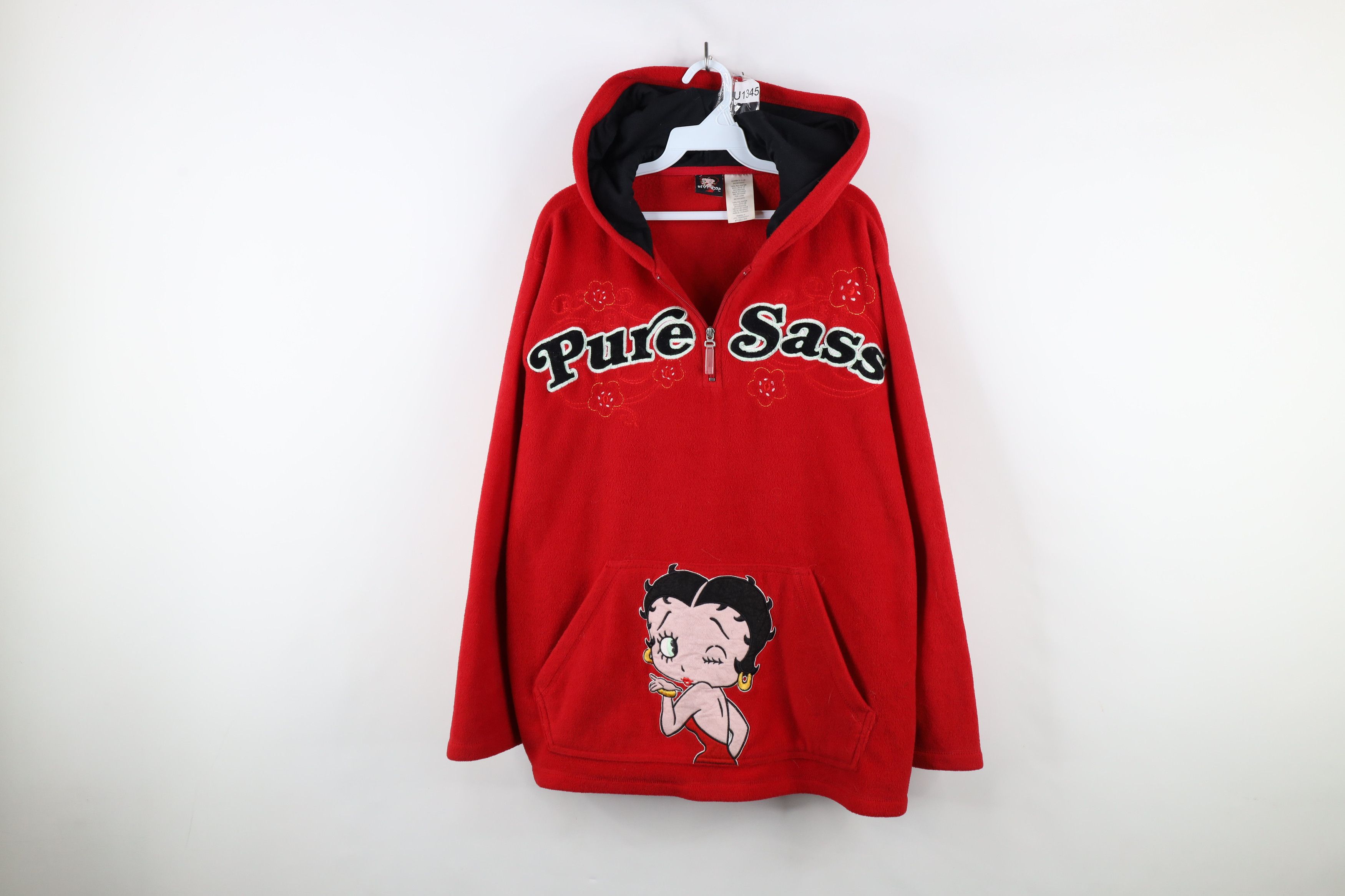 Vintage Vintage Y2K 2008 Betty Boop Pure Sass Babydoll Fleece Hoodie Size XXL / US 16-18 / IT 52-54 - 1 Thumbnail