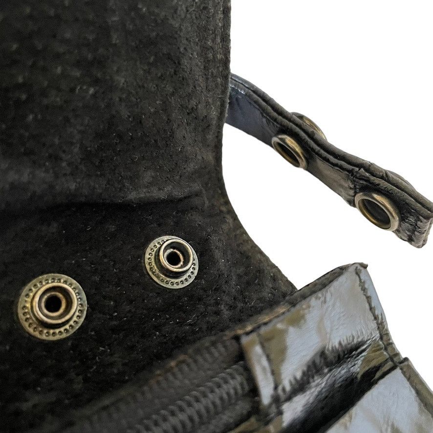 Vintage Vintage Eel Skin Black Leather Shoulder Bag Clutch Purse Size ONE SIZE - 7 Thumbnail