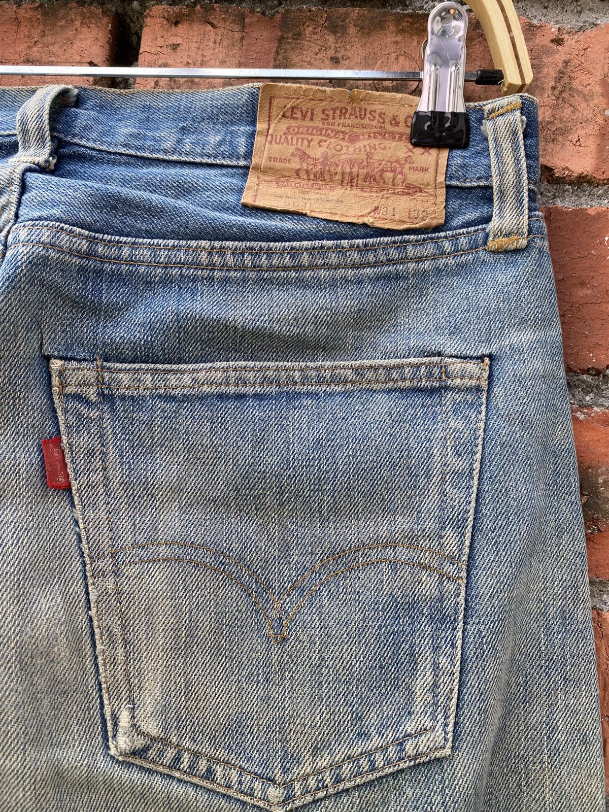 Levi's Vintage Clothing W31x30 Vintage levi's 501 redline distressed repaired USA #6 Size US 31 - 3 Thumbnail
