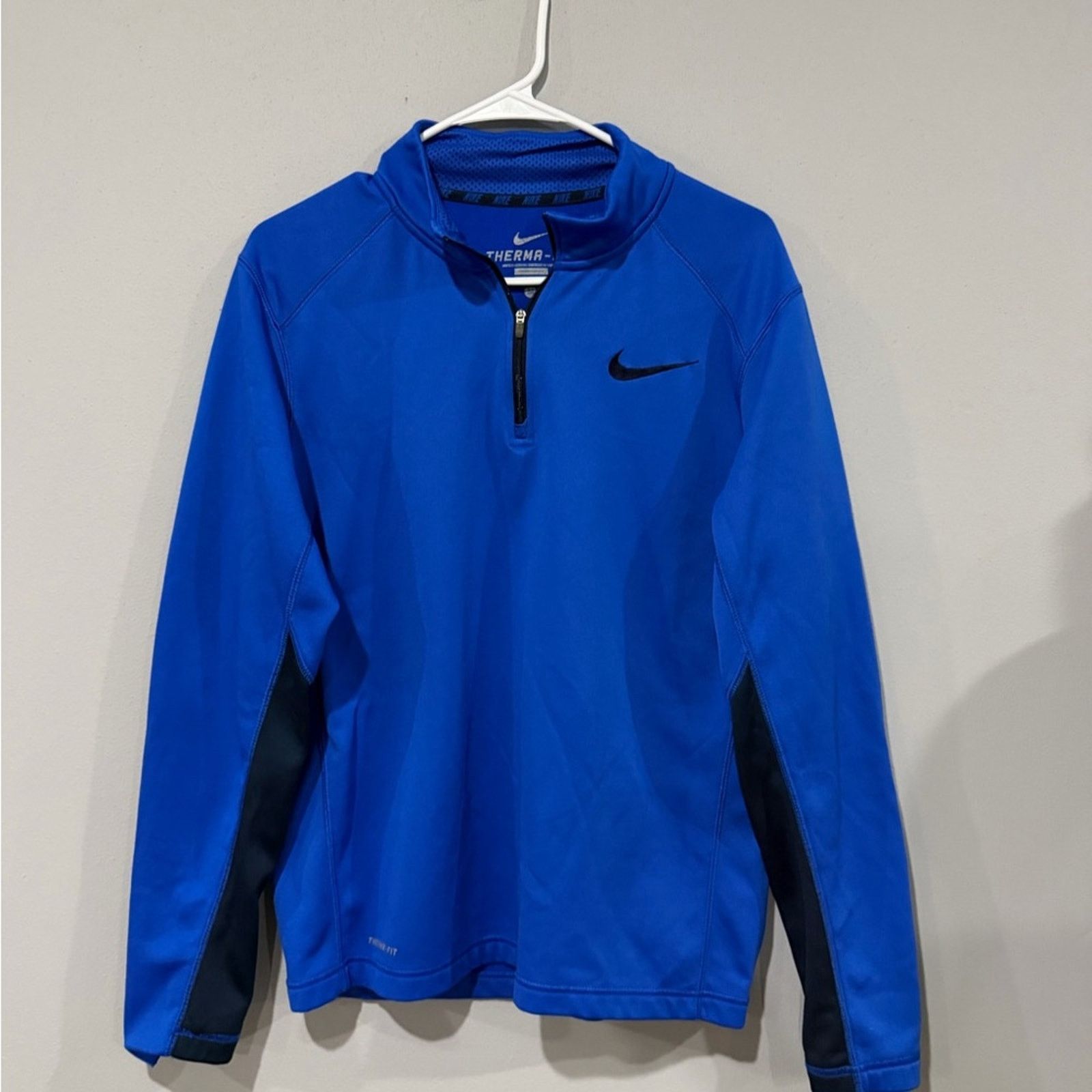 Nike Nike Therma-FIT 1/4 Zip Pullover Blue Mens Medium Run Fleece Size US M / EU 48-50 / 2 - 6 Thumbnail