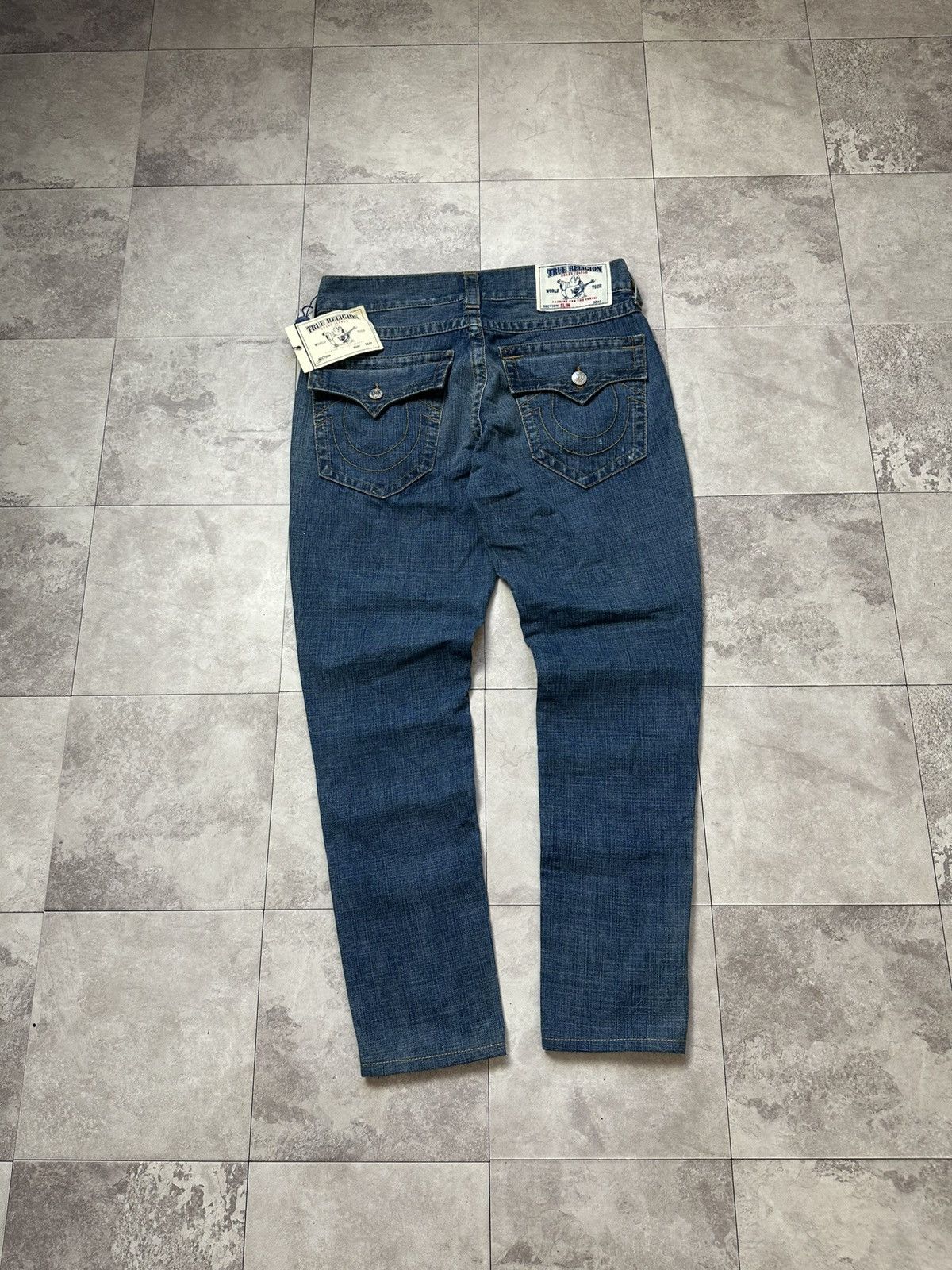 True Religion × Vintage Vintage Y2K True Religion Blue Denim Distressed Jeans Sz 32 Size US 32 / EU 48 - 7 Thumbnail