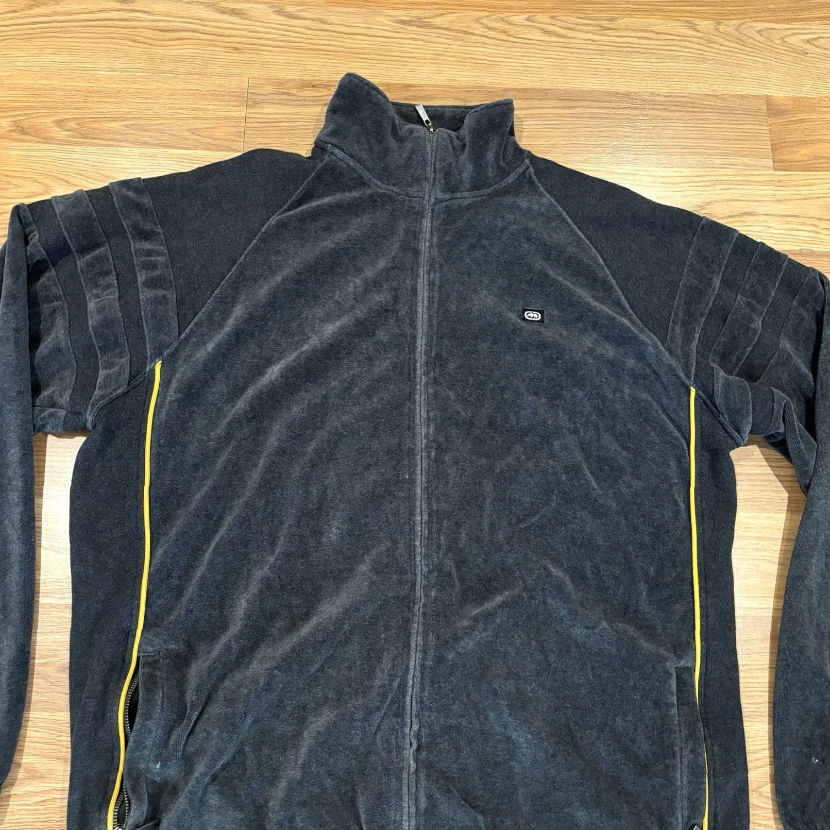 Ecko Unltd. VINTAGE Ecko Unltd Knit Jacket Gray Velour Track Full Zip Men’s XL Jacket Size US XL / EU 56 / 4 - 7 Thumbnail
