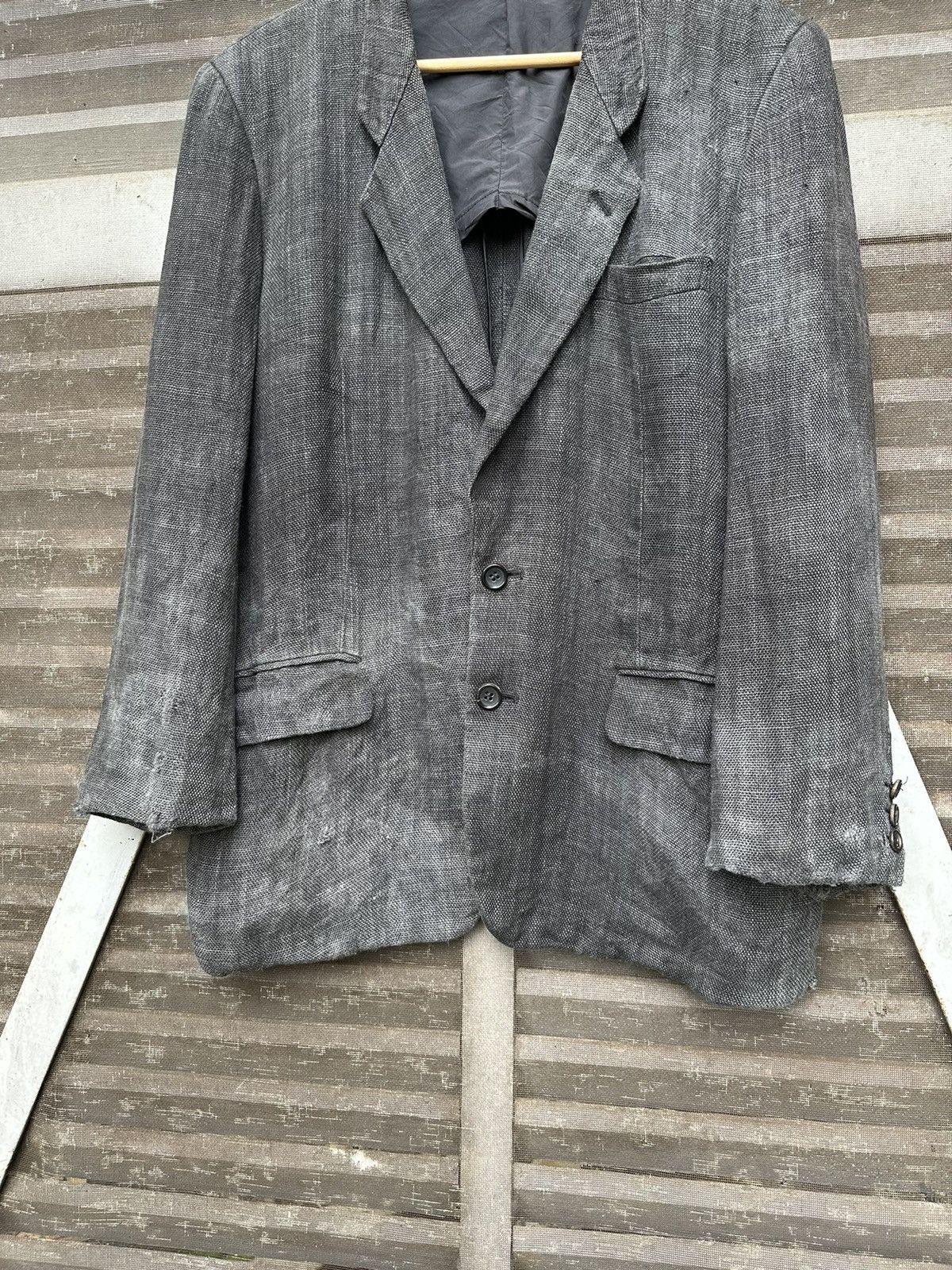 Comme des Garcons 👹Vintage Comme Des Garcons Linen Lined Jacket Size US L / EU 52-54 / 3 - 5 Thumbnail