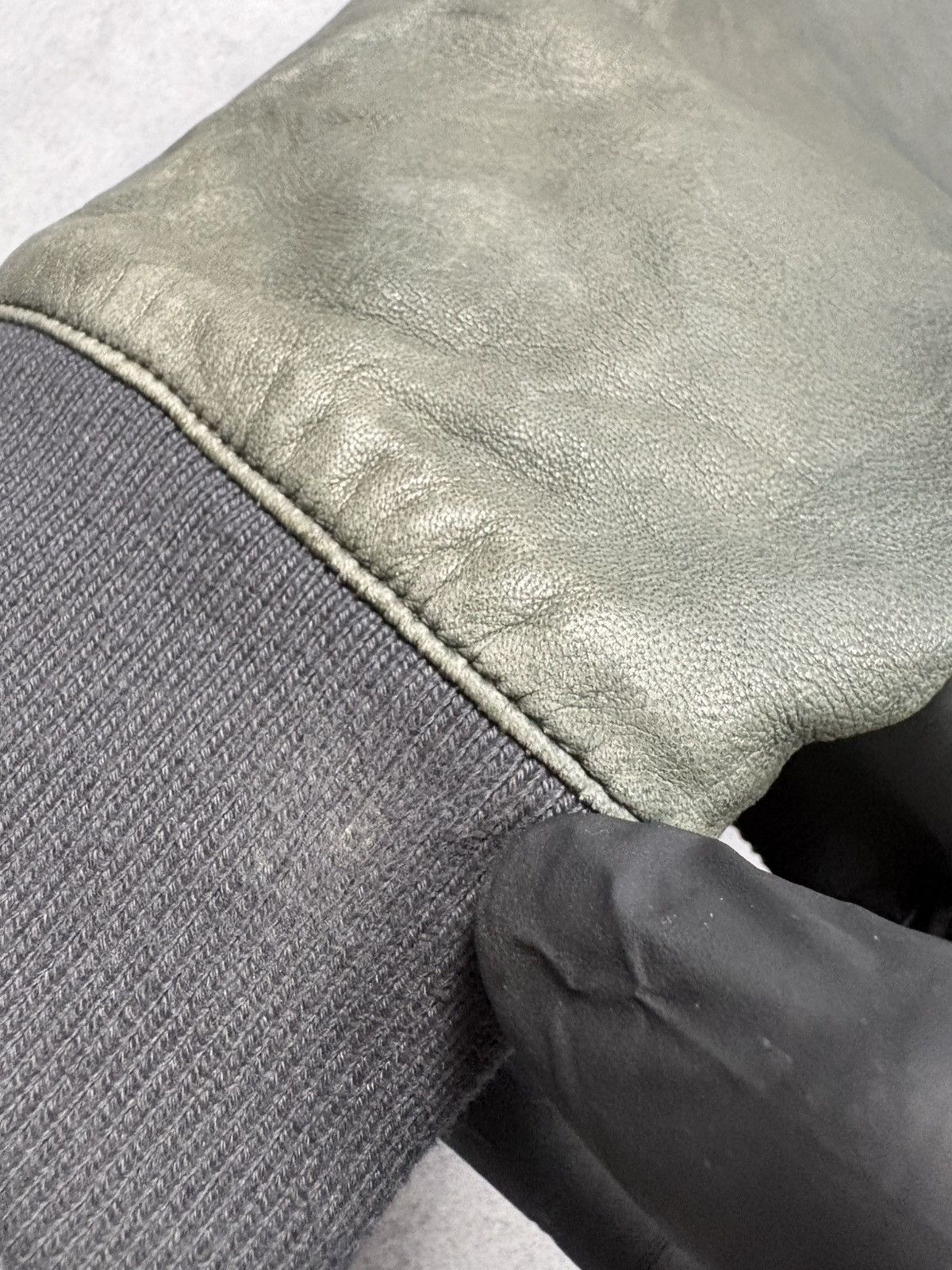 Hackett Hackett London Two-Tone Goat & Lamb Leather Bomber Jacket L Size US L / EU 52-54 / 3 - 14 Thumbnail