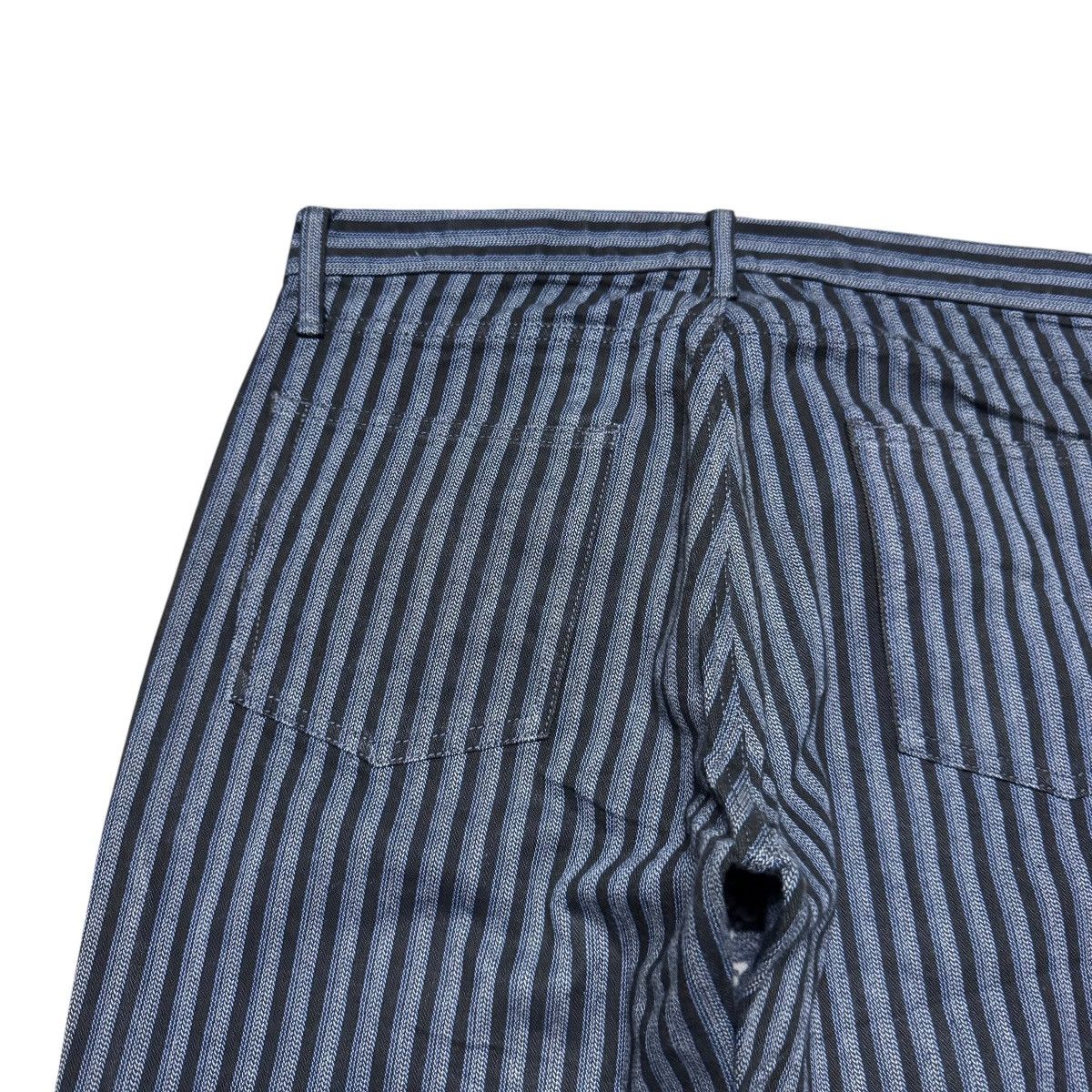 Japanese Brand EDGE RUPERT Striped Denim Flare Jeans Size US 30 / EU 46 - 10 Thumbnail