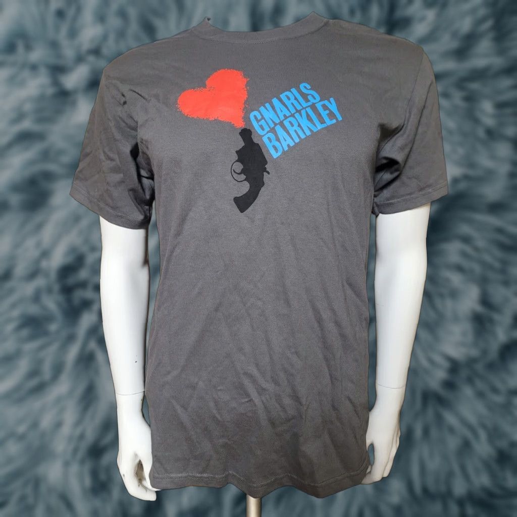 Anvil GNARLS BARKLEY Heart Love Gun Logo T Shirt L Medium NEW Gray Anvil Crew Neck Short Sleeve Graphic Tee Men/Men's Boys? Size US M / EU 48-50 / 2 - 1 Thumbnail