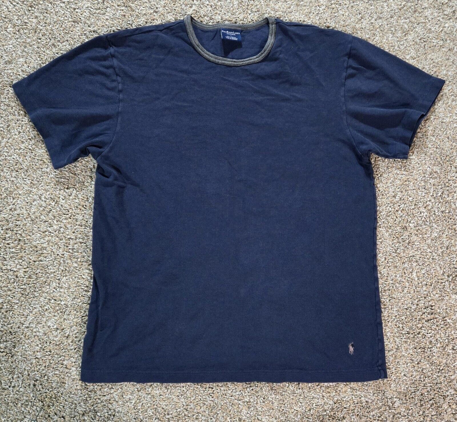 Polo Ralph Lauren Navy Polo Ralph Lauren Sleepwear T Shirt Size Large Cotton Size US L / EU 52-54 / 3 - 1 Thumbnail