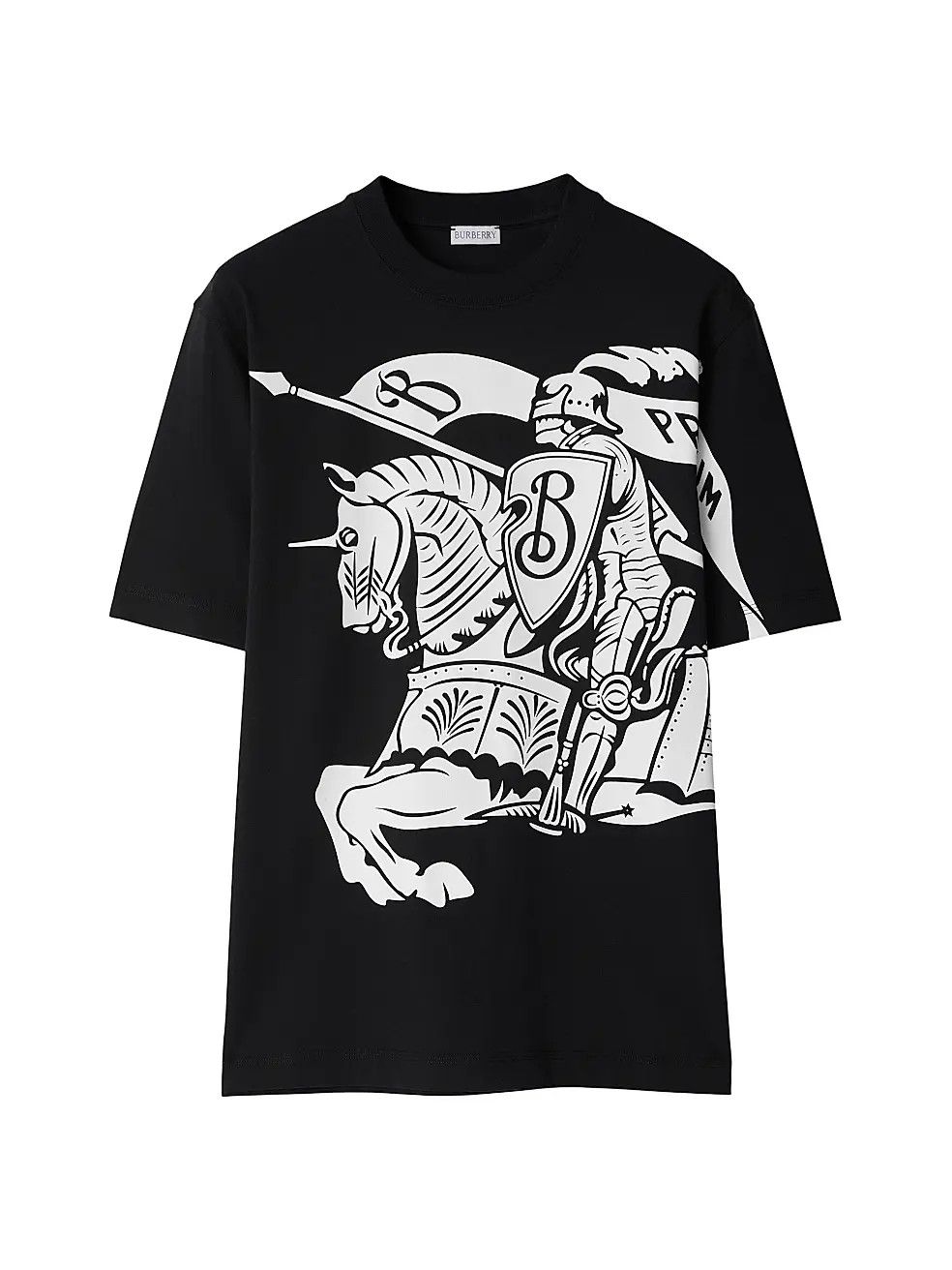 Burberry os11x1225 EKD Cotton T-Shirt in Black/White Size US L / EU 52-54 / 3 - 1 Thumbnail