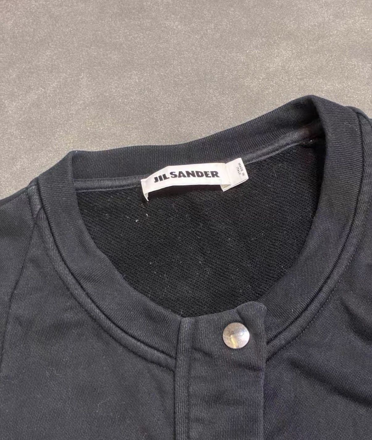 Jil Sander Jil Sander Asymmetric Button Crew Neck Sweatshirt J16 Size US L / EU 52-54 / 3 - 4 Thumbnail