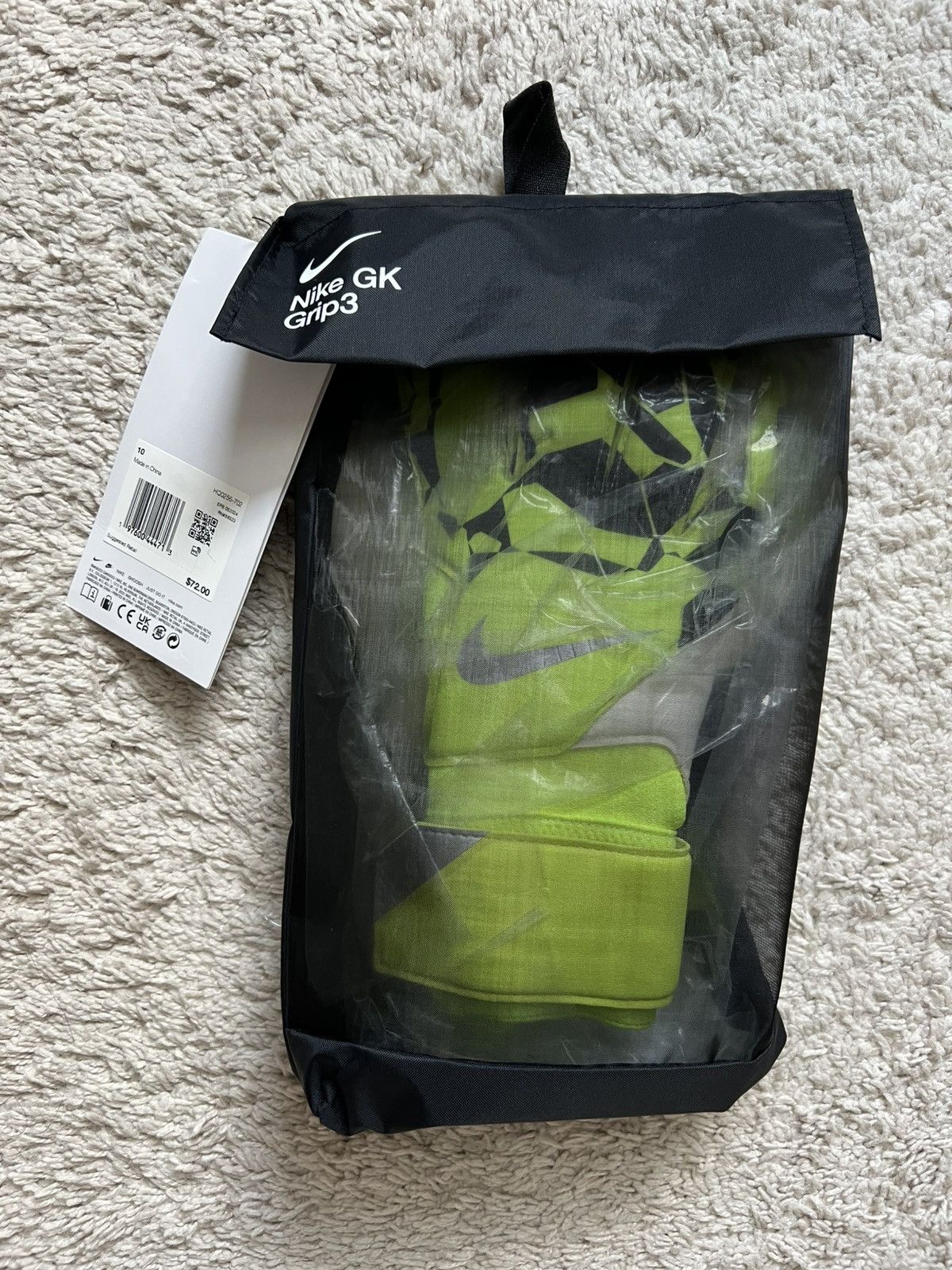 Nike Nike Grip 3 Match Goalkeeper Gloves Soccer Gloves Size ONE SIZE - 4 Thumbnail