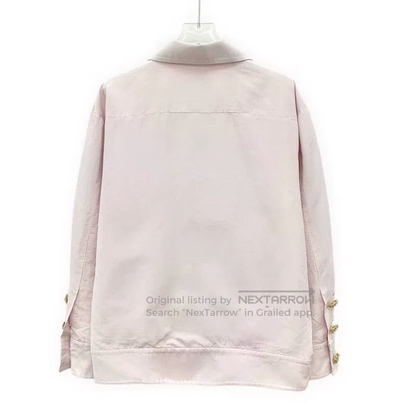 Chanel Light pink cotton lapel single-breasted long-sleeve