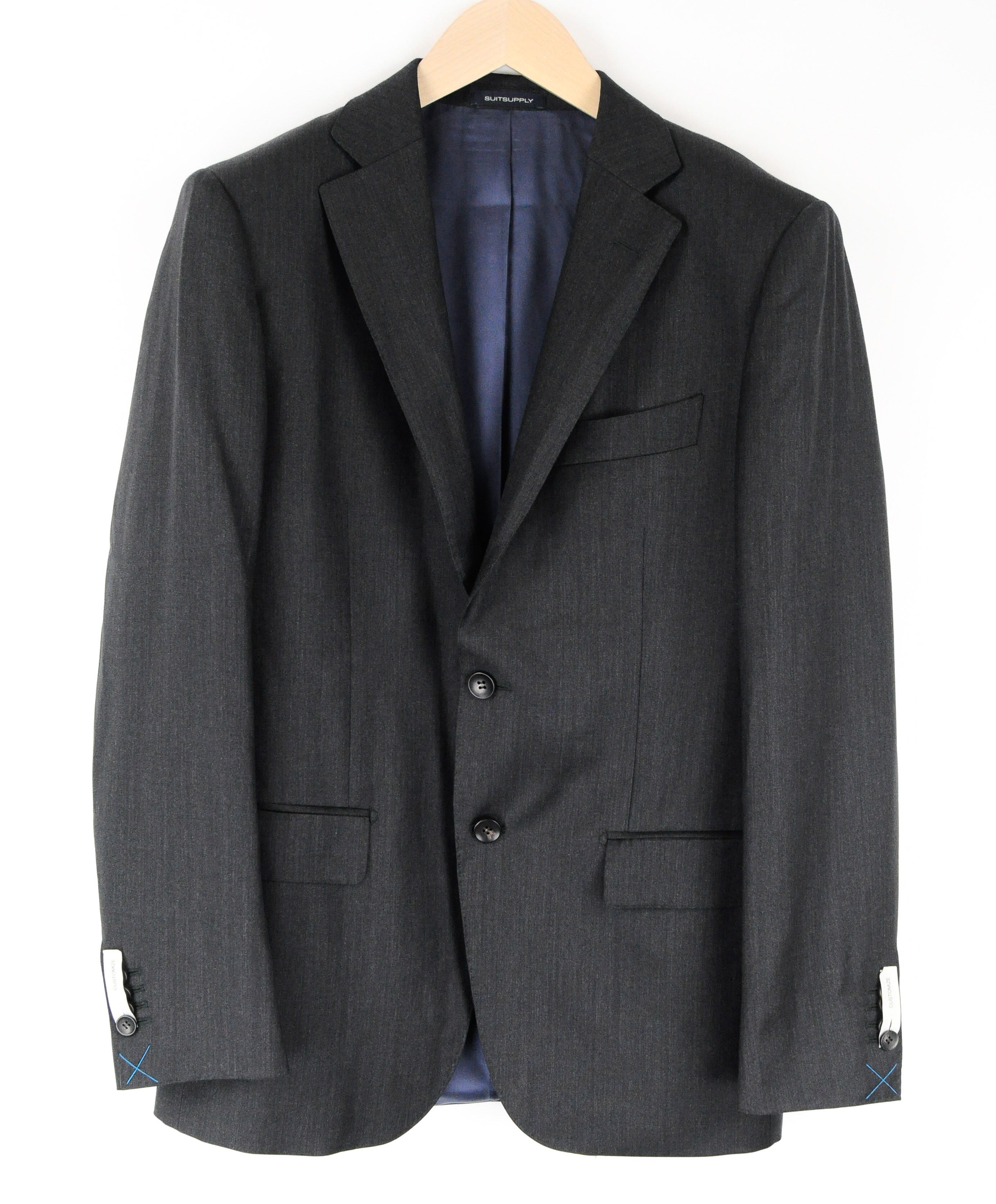 Suitsupply NAPOLI UK38R Wool Super110 Grey Blazer 54496 Size 38R - 1 Thumbnail