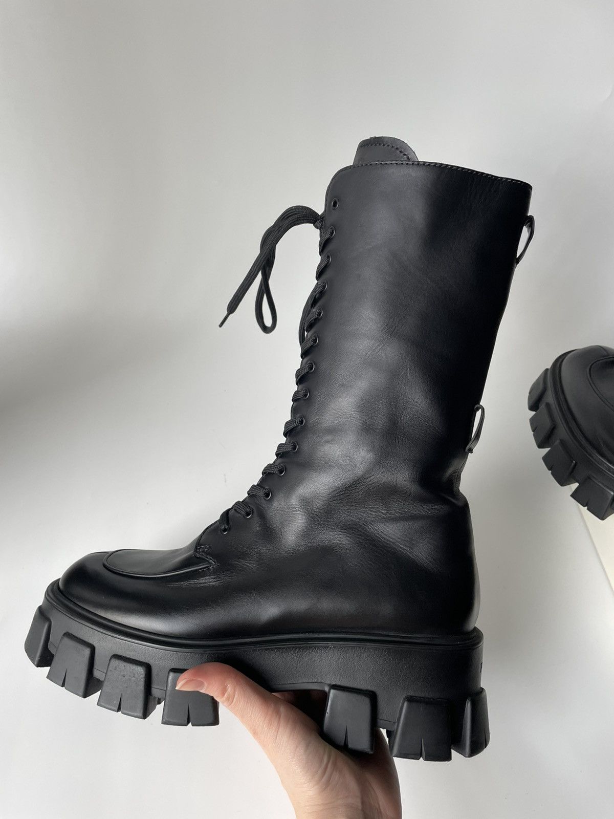 Prada Prada tall combat boots Size US 8 / EU 41 - 16 Thumbnail