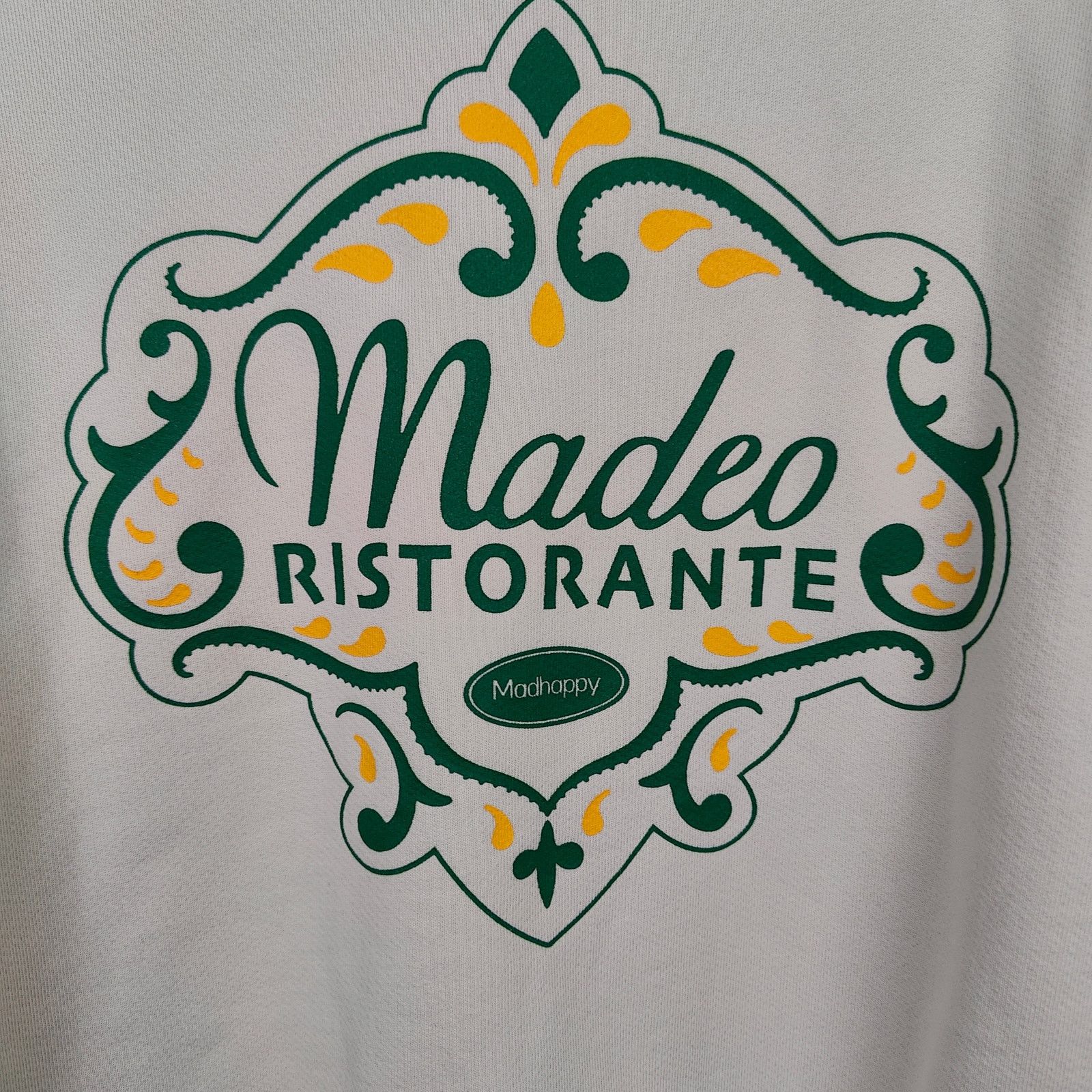 Madhappy Madhappy Madeo Ristorante Sweatshirt Size XS White Green Size US XS / EU 42 / 0 - 2 Thumbnail