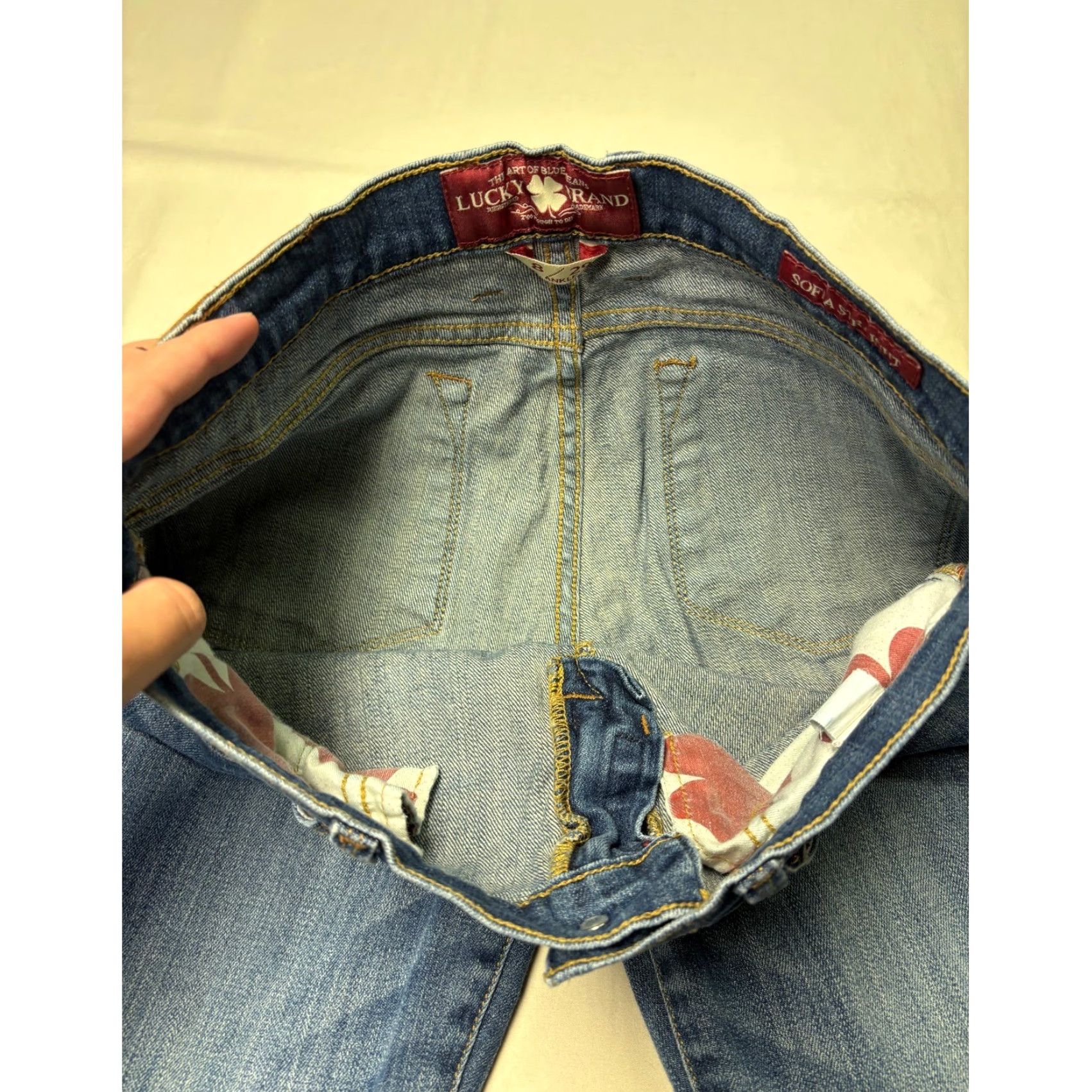 Lucky Brand Lucky Brand Sofia Straight Jeans Womens 8/29 W31XL29 Medium Wash Blue 5-Pocket Stretch Denim Vintage No Size 29" - 4 Thumbnail
