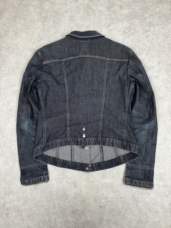 Marithe + Francois Girbaud 2000s Marithé + François Girbaud Navy Brut Denim Jacket Size XS / US 0-2 / IT 36-38 - 5 Thumbnail