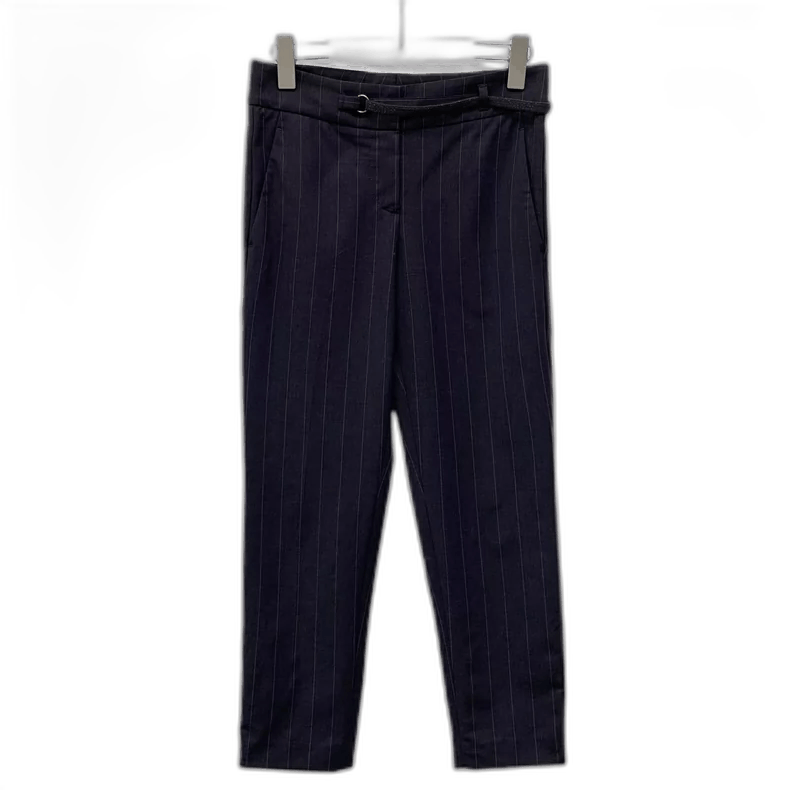 Brunello Cucinelli Brunello Cucinelli Gray Striped Wool Pants Size 38" / US 16 / IT 52 - 1 Thumbnail