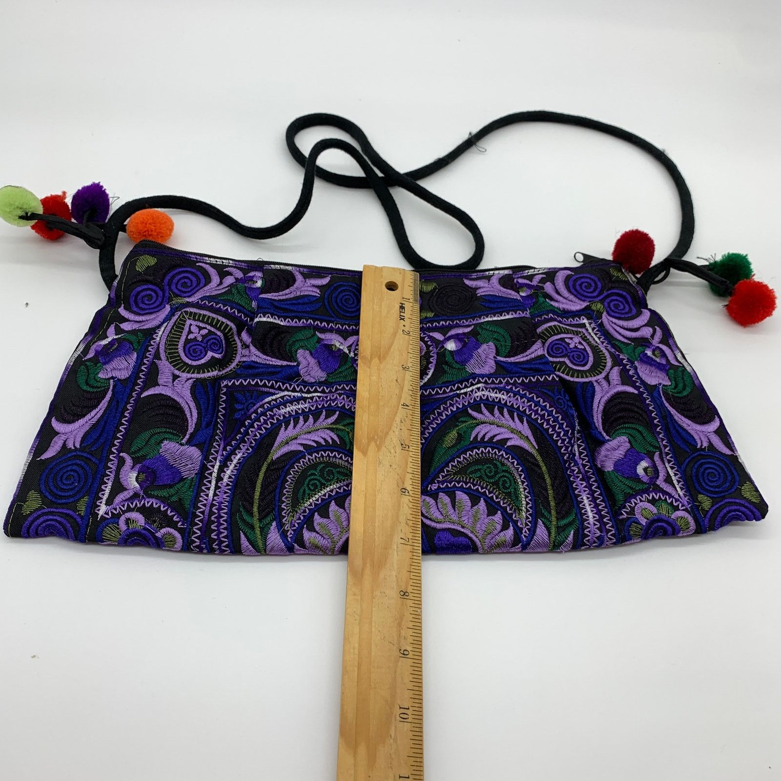 Other Embroidered Crossbody Bag Purple Small Purse Size ONE SIZE - 5 Thumbnail