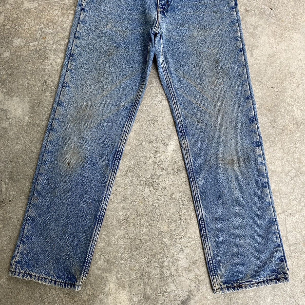 VTG Carhartt Blanket Lined Relaxed Fit Light Blue Jeans