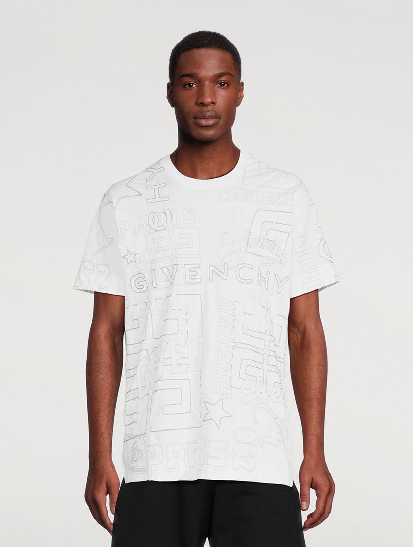 Givenchy o1w1db10325 Oversized Fit T-Shirt in White Size US XXL / EU 58 / 5 - 2 Thumbnail