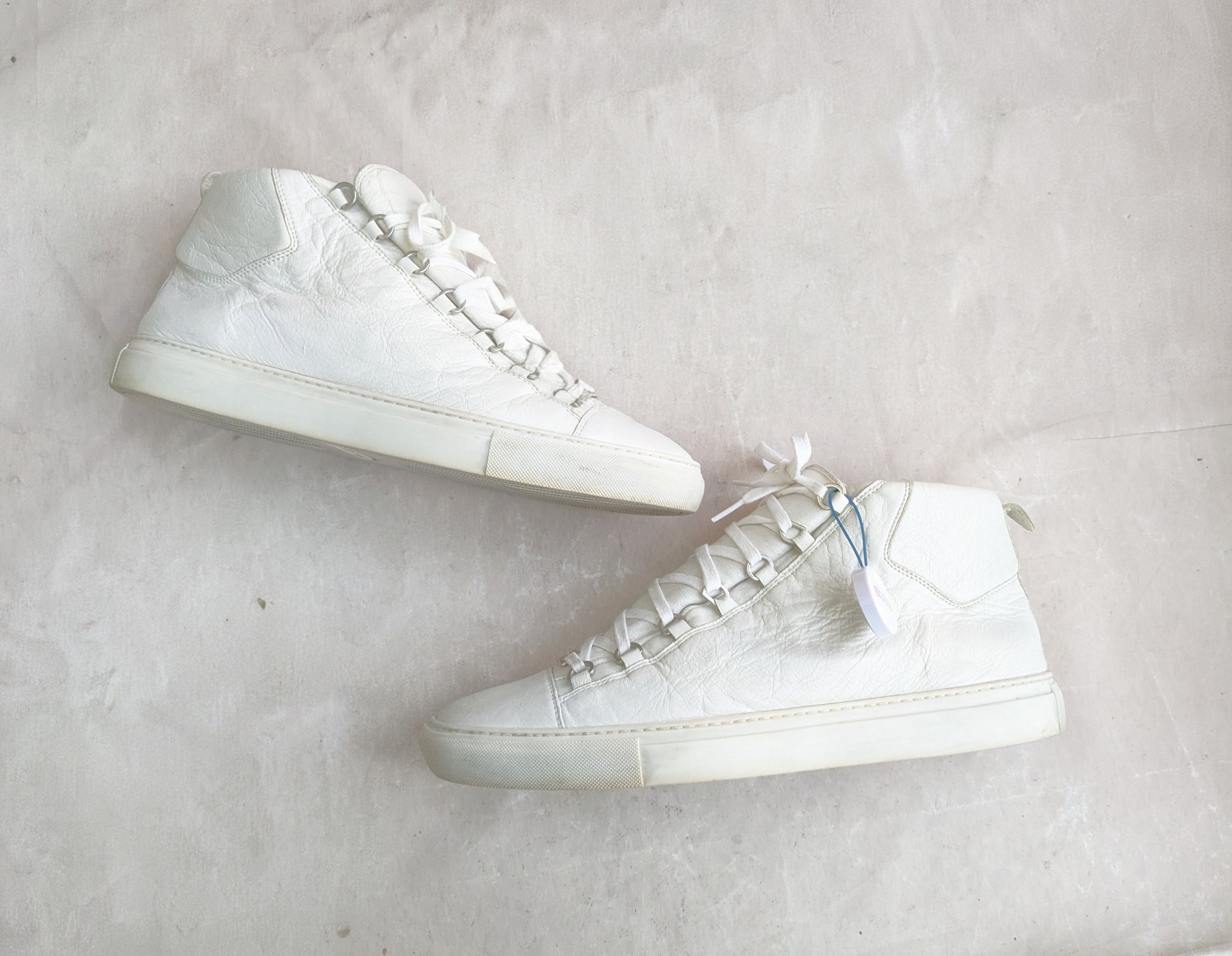 Balenciaga Balenciaga Arena White 14 High Tops Leather Size US 14 / EU 47 - 1 Thumbnail