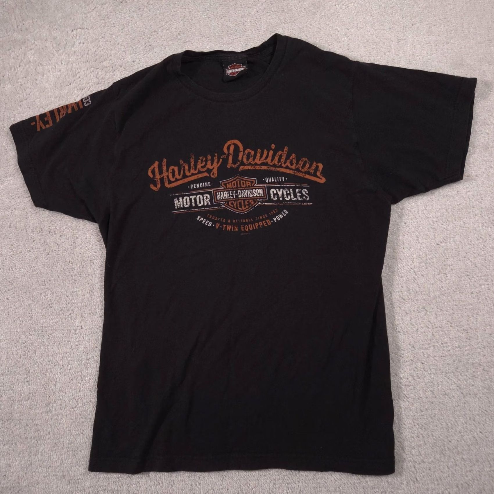 Harley Davidson Harley-Davidson Shirt Womens Large Black Graphic Tee Adamec Jacksonville Size L / US 10 / IT 46 - 2 Thumbnail