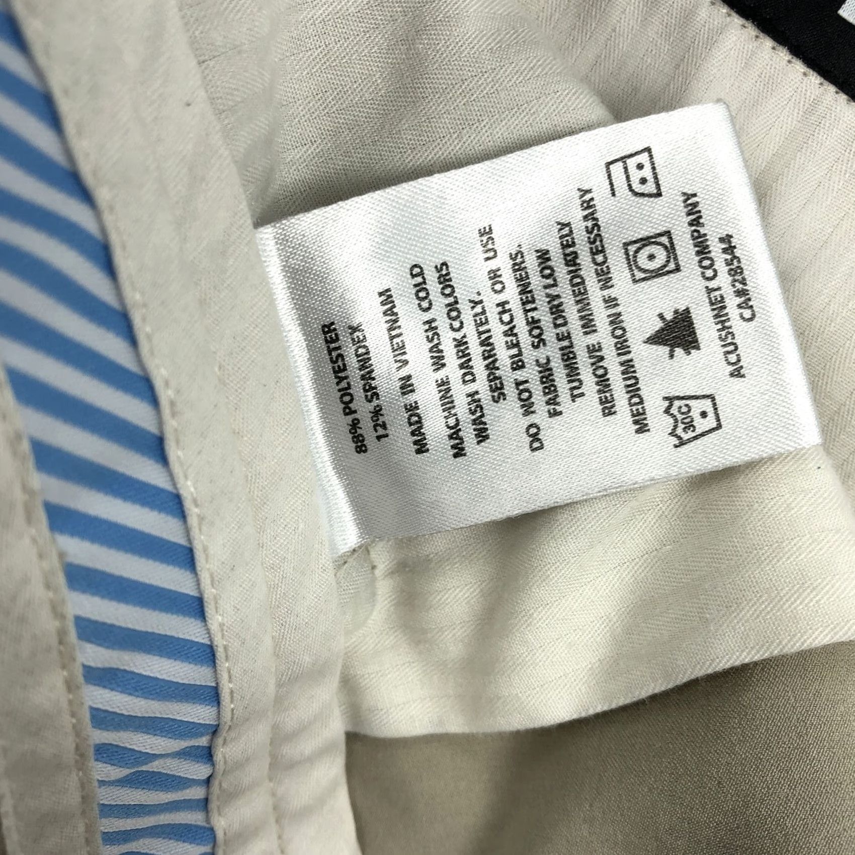 Footjoy FootJoy Men's Khaki Flat Front Performance Golf Pants 35x30 Stretch Classic Shirt Pants Shoe? Size US 35 - 7 Thumbnail