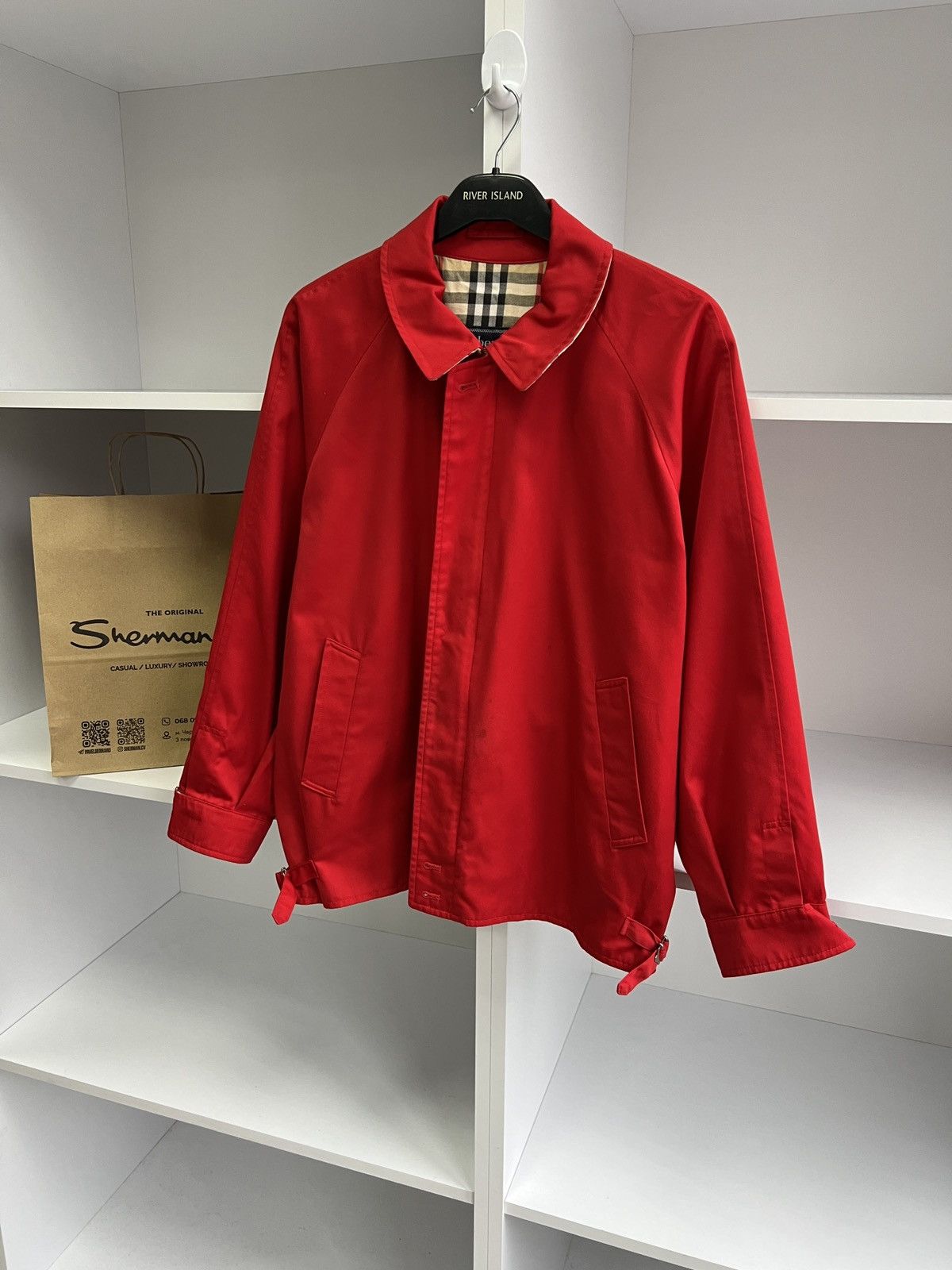 Burberry × Vintage Vintage 90's Burberry Check Bomber Ted Jacket Size US M / EU 48-50 / 2 - 2 Thumbnail