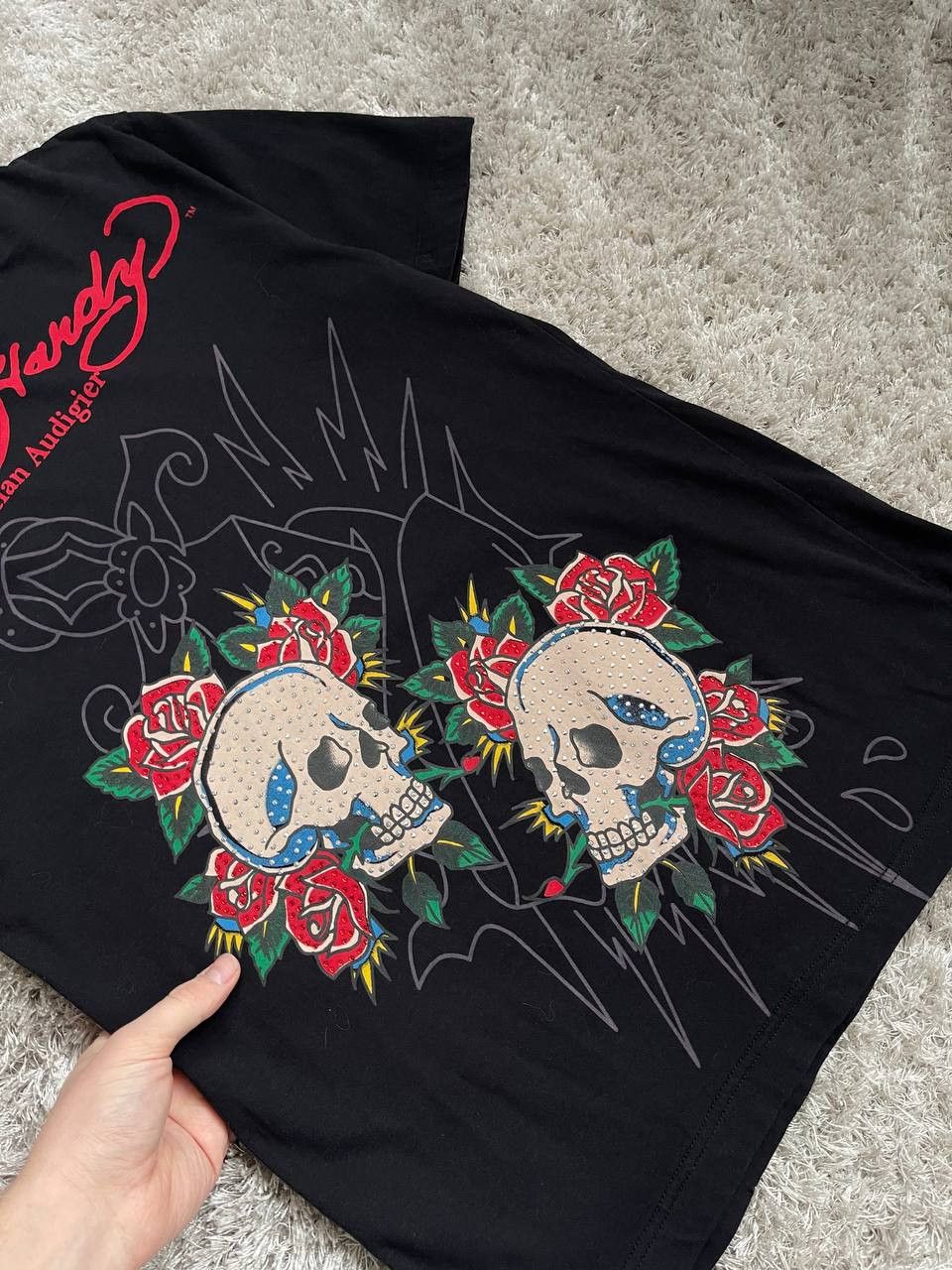 Ed Hardy × Streetwear × Vintage Vintage Ed Hardy skulls big logo y2k tee 90’s Size US M / EU 48-50 / 2 - 6 Thumbnail