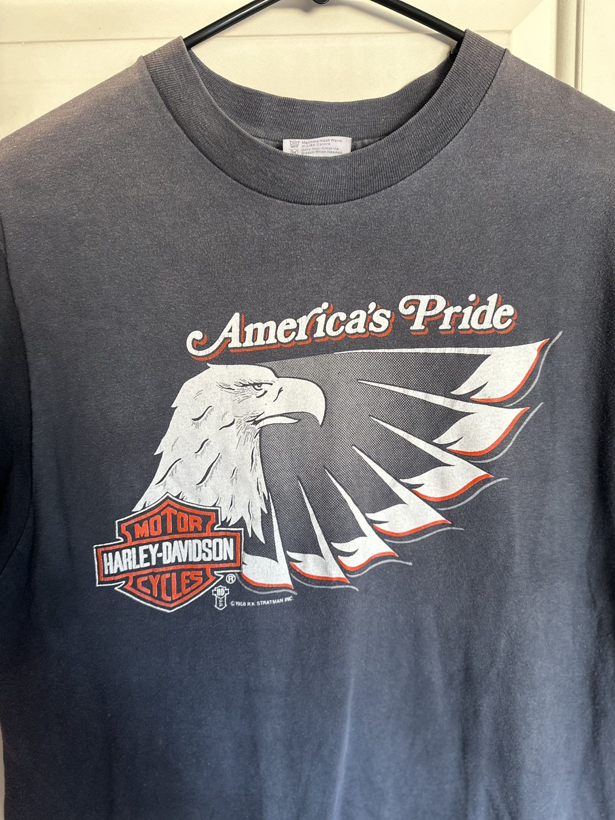 Harley Davidson × Vintage Harley Davidson 1980s Holland T-Shirt Size US XL / EU 56 / 4 - 2 Thumbnail