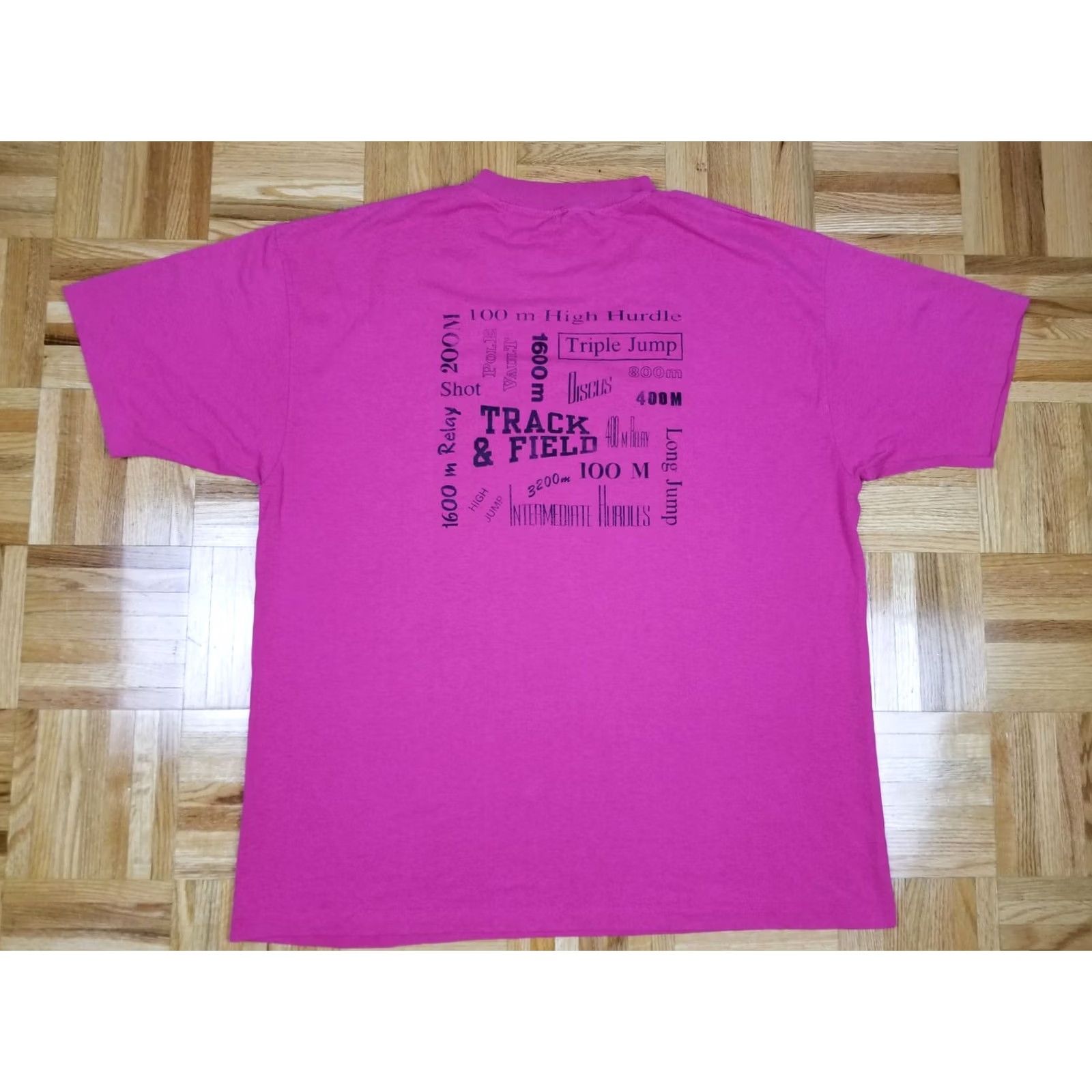 Imperial VINTAGE 90' T-SHIRT XLARGE Pink THIN 50/50 TRACK & FILED ROSE IMPERIAL Size US XL / EU 56 / 4 - 6 Thumbnail