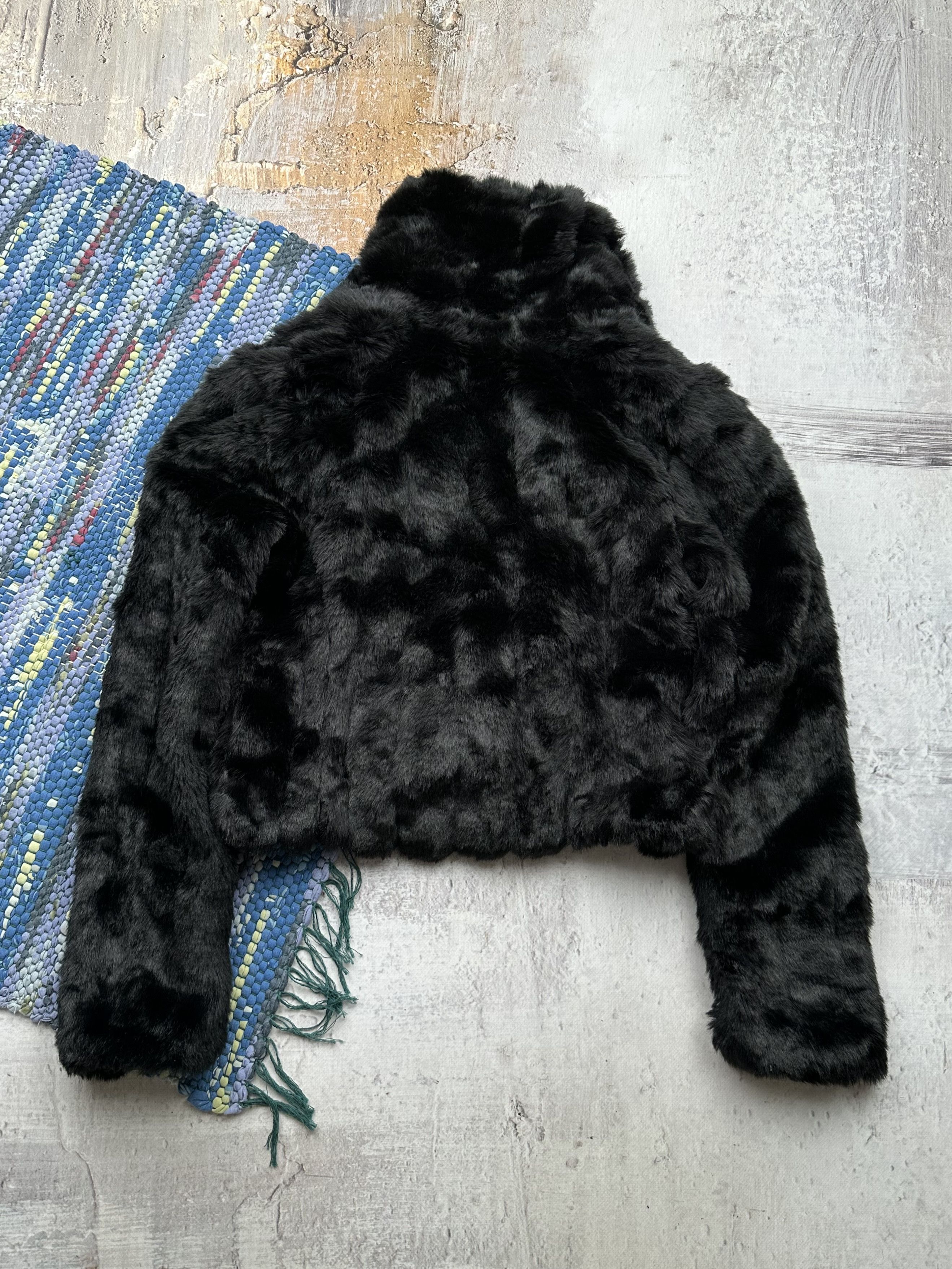 Japanese Brand Vintage Faux Fur Cropped Coat A216D15(391) Size S / US 4 / IT 40 - 5 Thumbnail