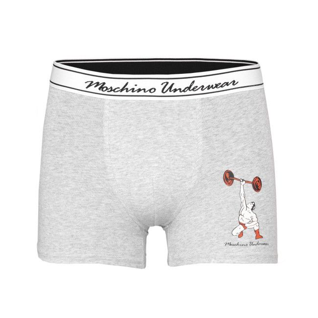 Moschino o1y0225 Size : XS / Logo Boxer in Grey Size ONE SIZE - 1 Thumbnail