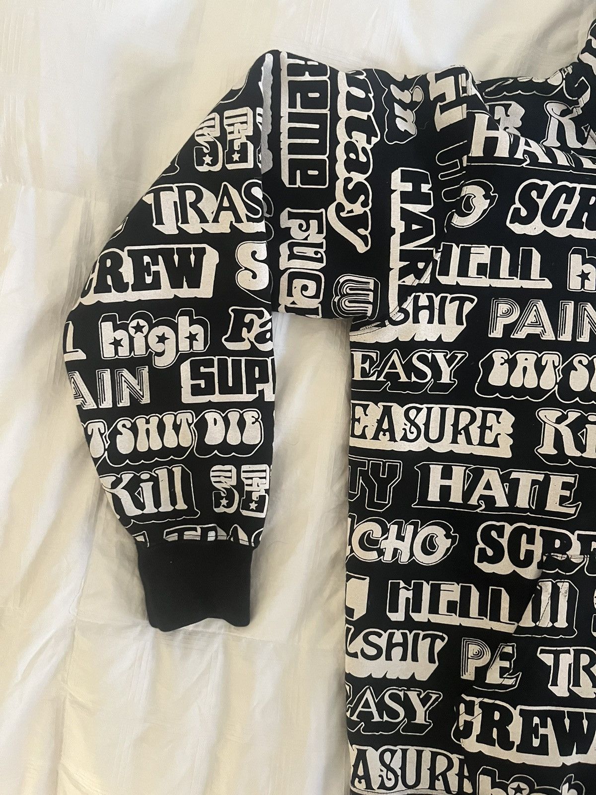 Supreme Hysteric Glamour Text Hoodie Black