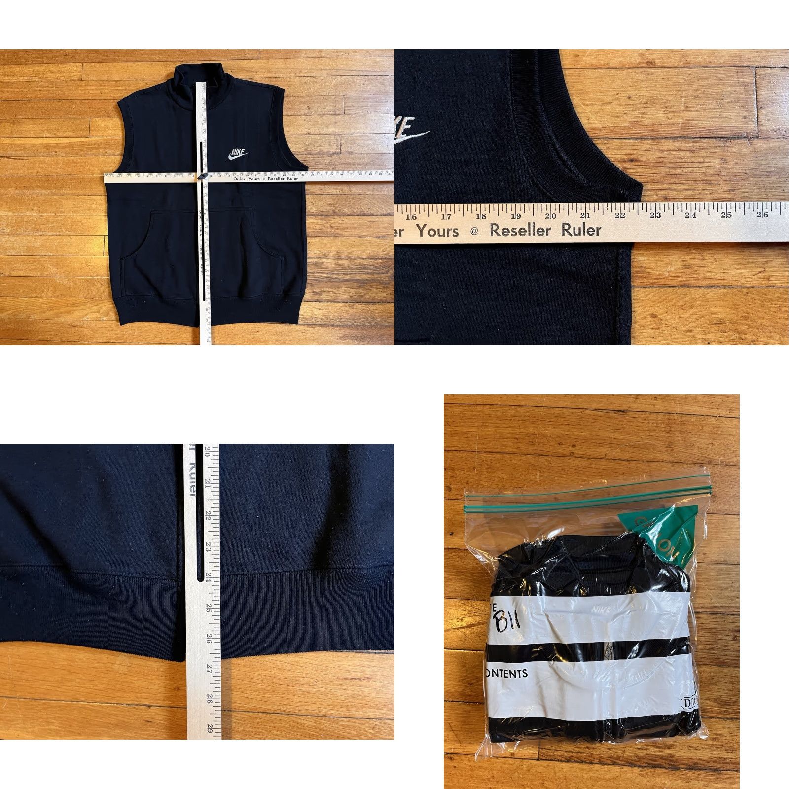 Nike VINTAGE Nike Vest Full Zip Fleece Men’s Large Black 90s Sports Outdoor Casual Size US L / EU 52-54 / 3 - 8 Thumbnail
