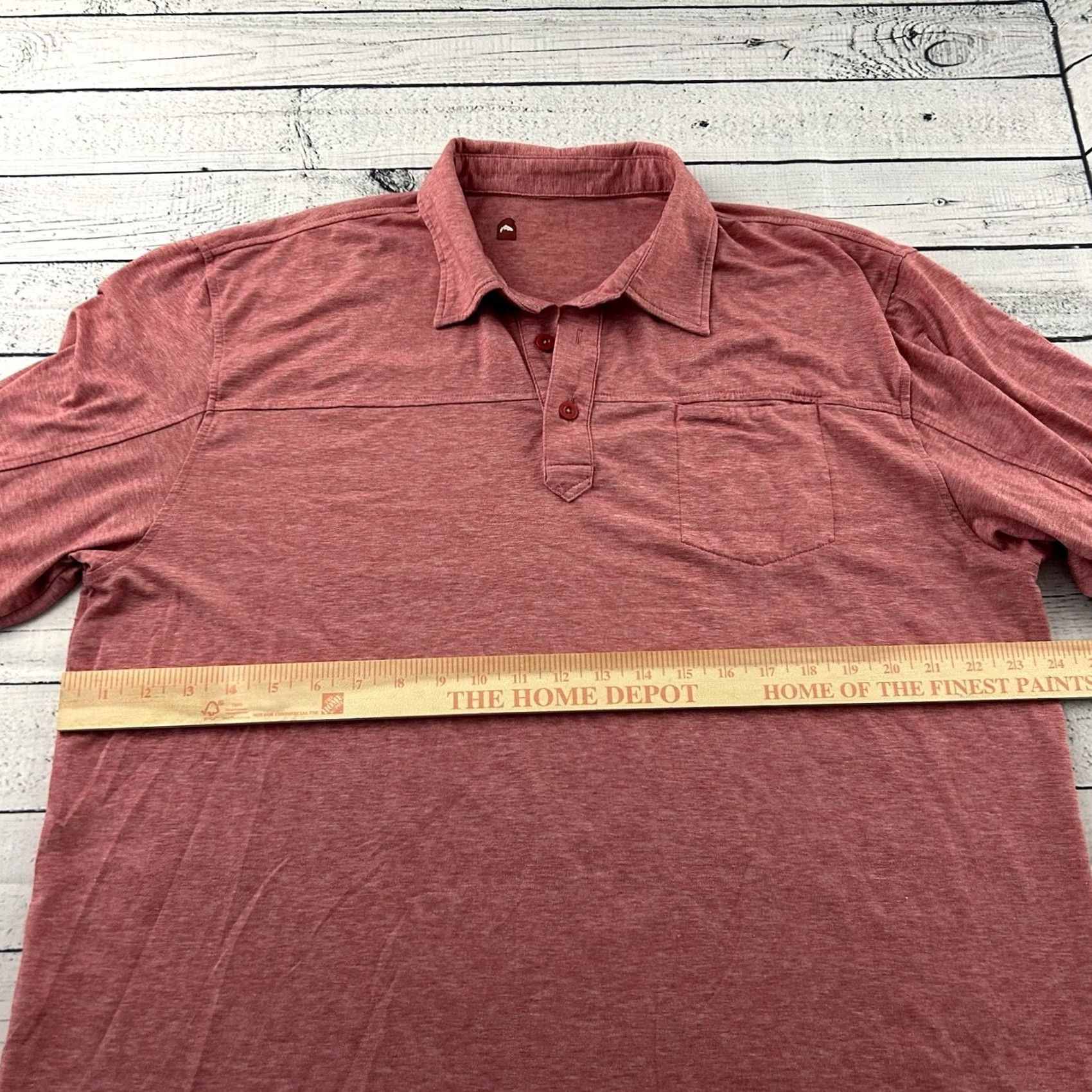 Vintage SIMMS Short Sleeve Button-Up Polo Shirt Men's 2XL Red Pink Pocket Shirt Size US XXL / EU 58 / 5 - 3 Thumbnail