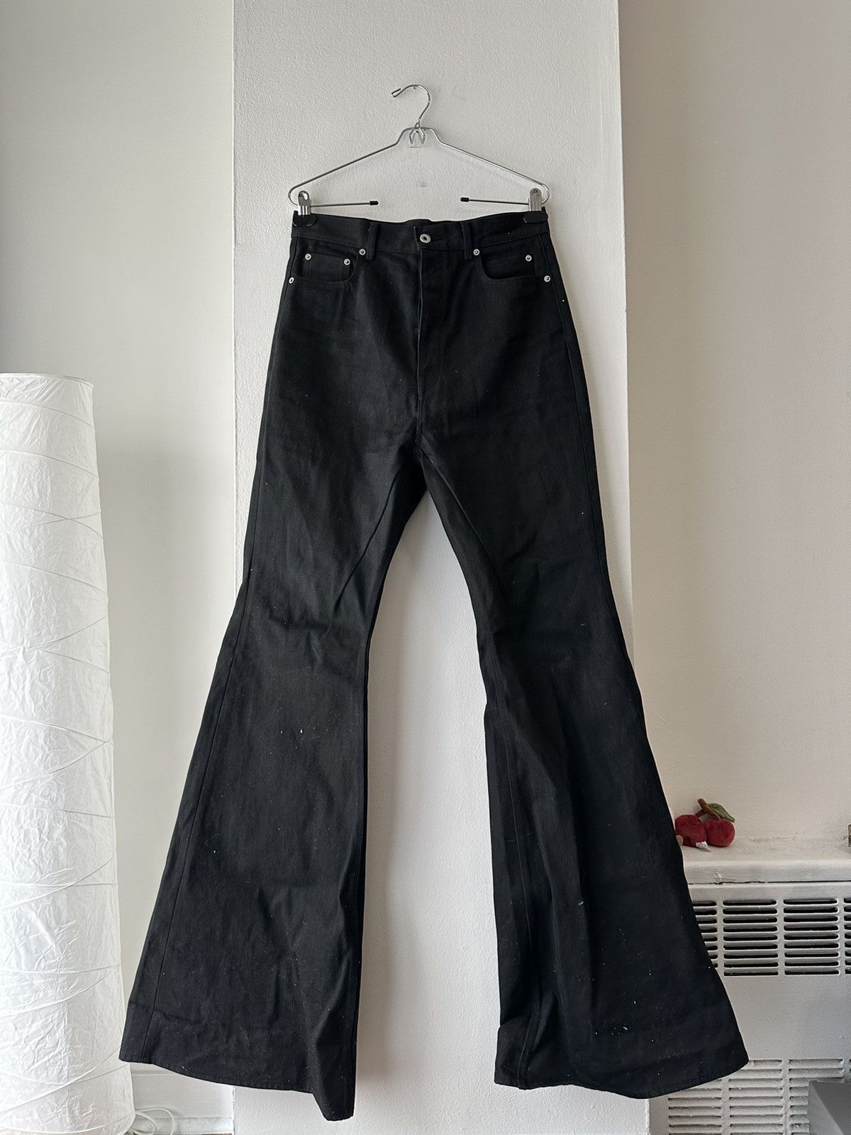 image of Rick Owens Drksdhw Japanese Selvedge Exclusive Bolan Bootcut Denim in Black, Men's (Size 31)