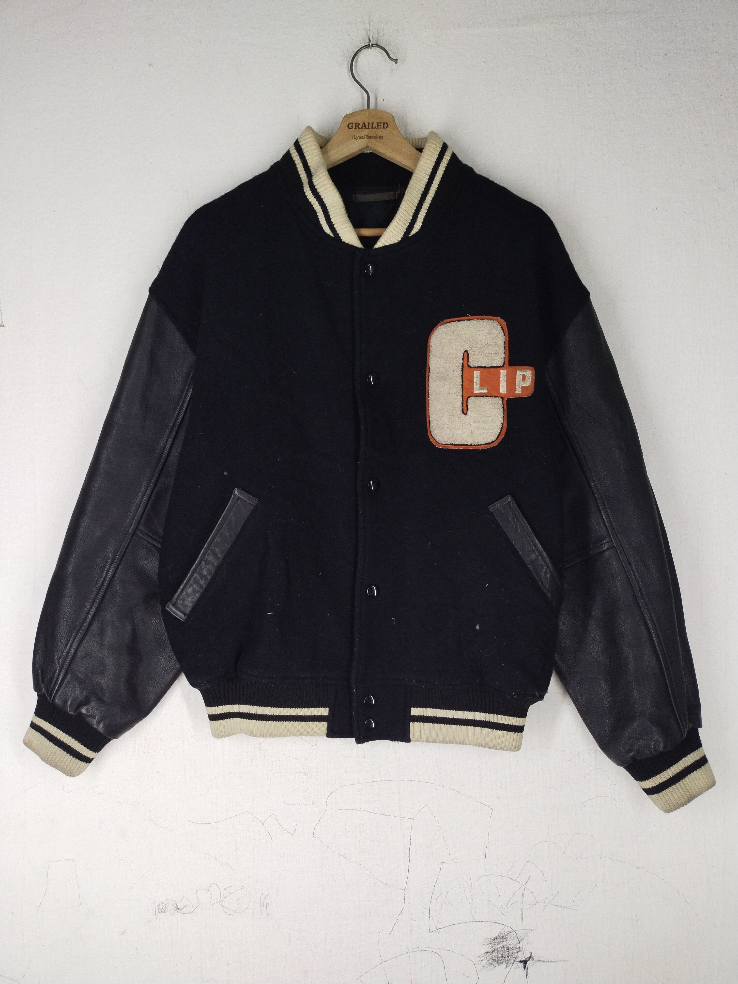 Vintage Vintage Pashu Clip Varsity Leather/Wool Jacket Size US M / EU 48-50 / 2 - 1 Thumbnail