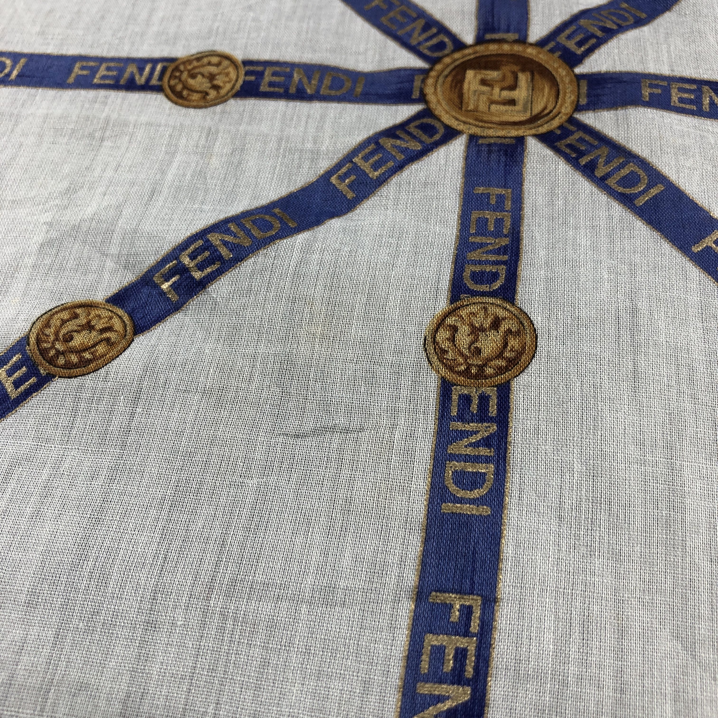 Vintage FEndI Monogram FF Handkerchief Neckerchief Bandana H2735 Size ONE SIZE - 7 Thumbnail