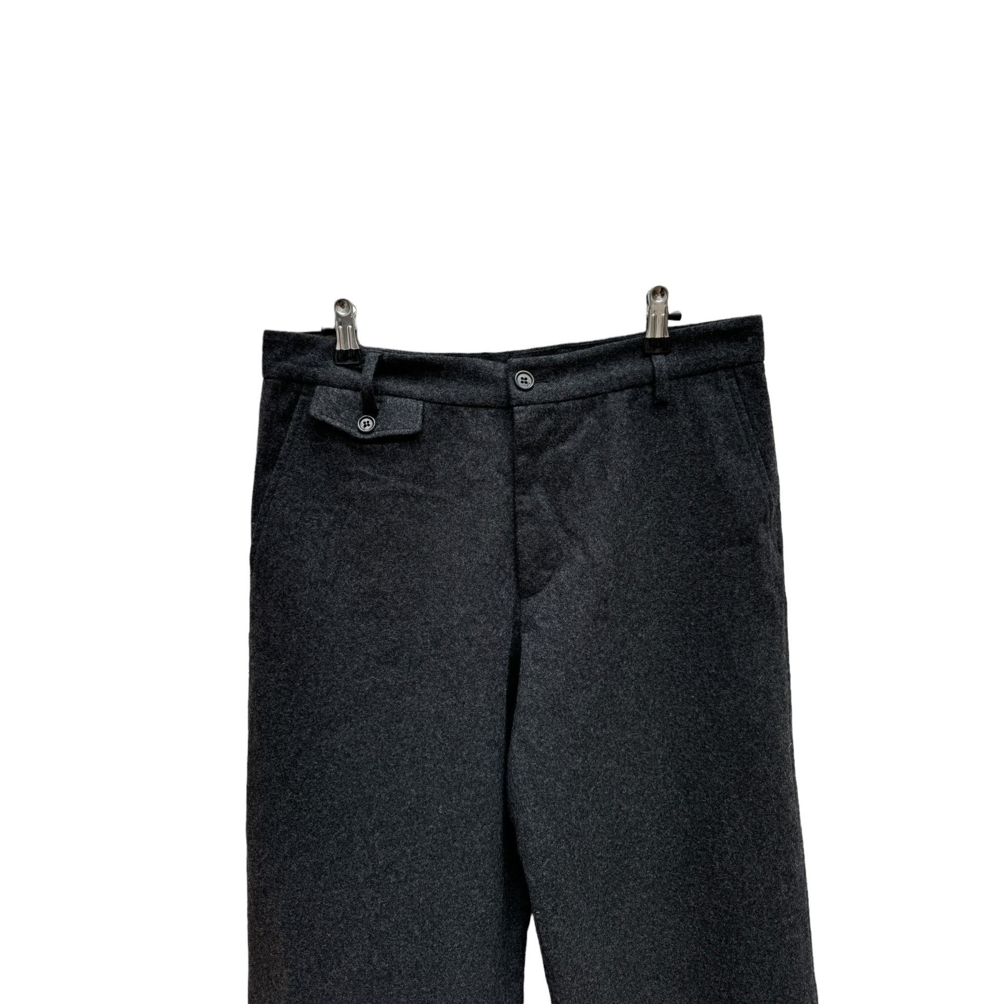 Dries Van Noten Grey Wool Wide Pants Size US 30 / EU 46 - 2 Thumbnail