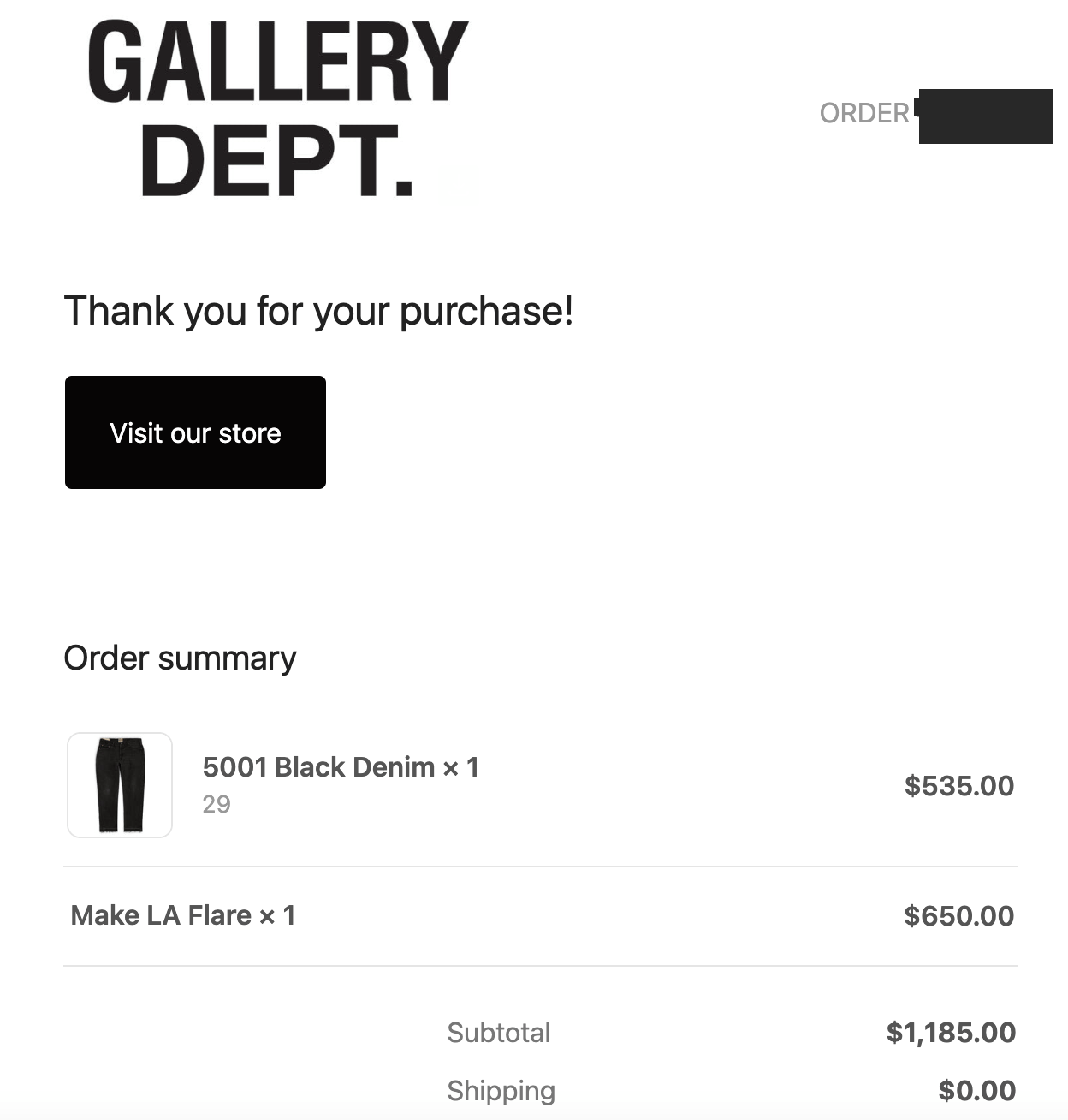 Gallery Dept. Gallery dept CUSTOM 1 OF 1 4 G PATCH levis flares Size US 30 / EU 46 - 7 Thumbnail