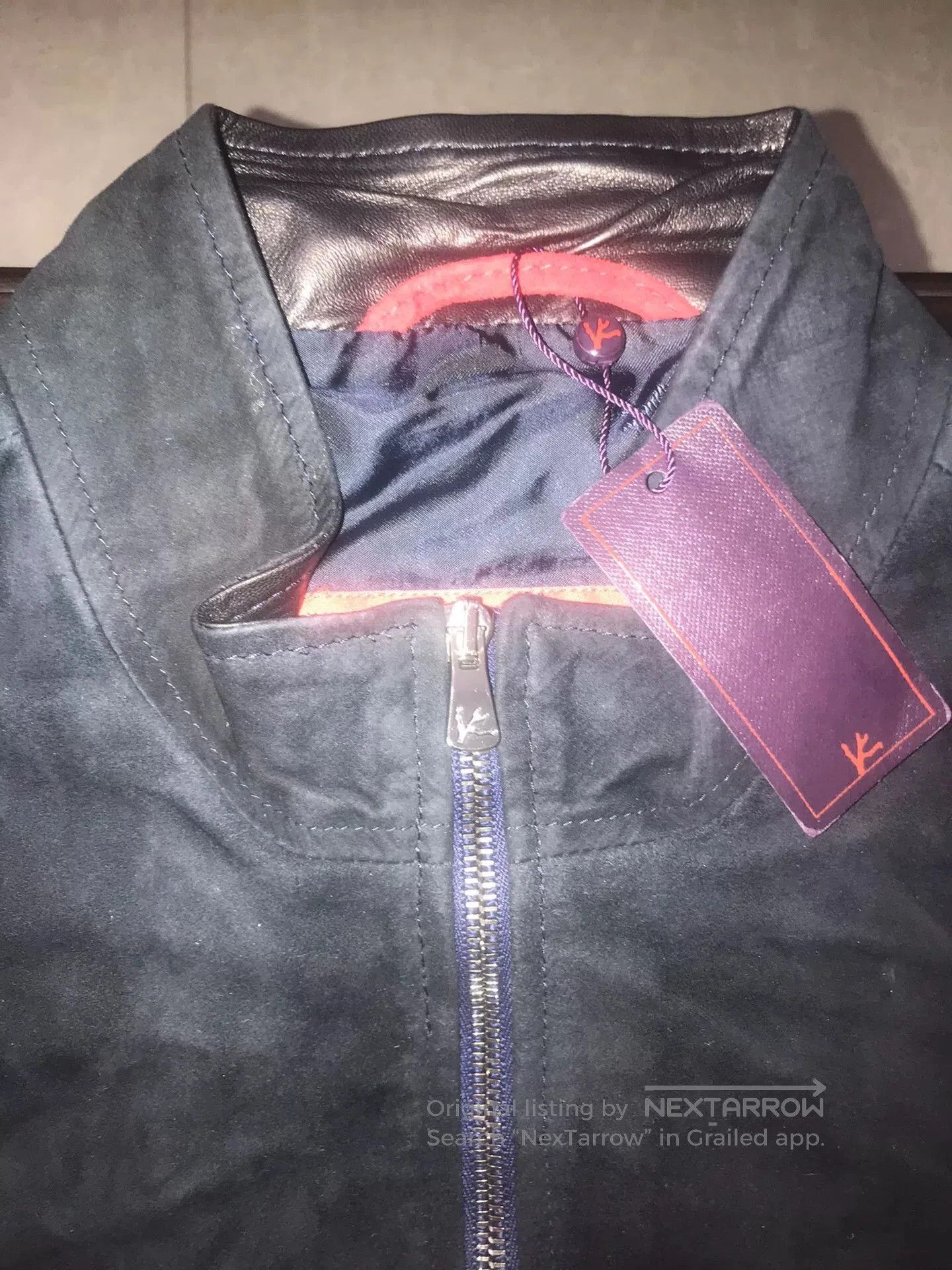 Isaia Napolii new isaia suede leather jacket in dark color. Size US L / EU 52-54 / 3 - 4 Thumbnail
