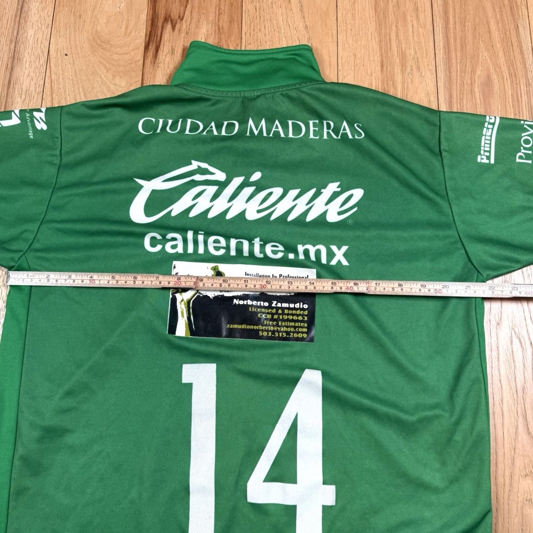 Vintage MX Polo Shirt Soccer Green Mens L Telcel Mobil Ciudad Mederas Caliente Jersey Activewear Size US L / EU 52-54 / 3 - 6 Thumbnail