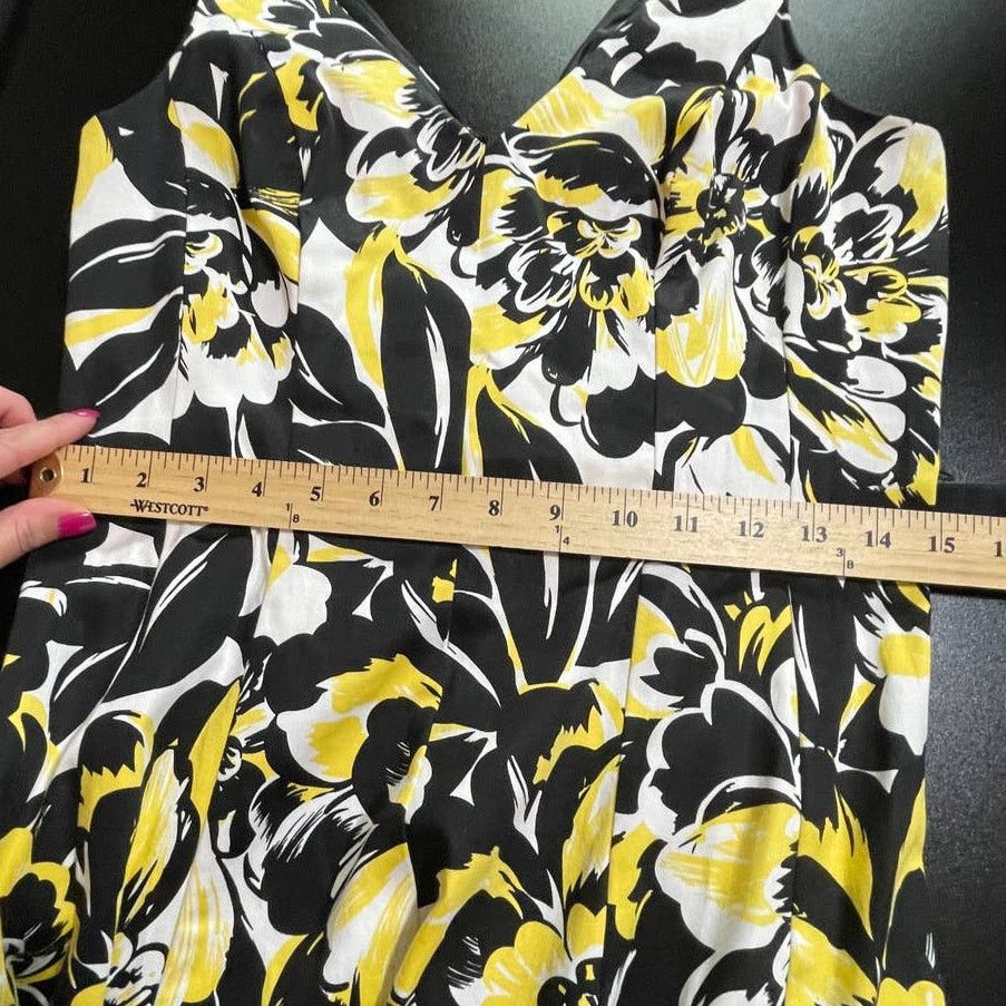 Nine West Nine West Yellow and Black Sleeveless Dress Size 10 Size L / US 10 / IT 46 - 6 Thumbnail
