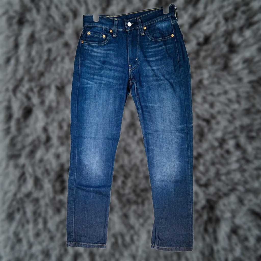 Levi's Levi's 514 Jeans Mens 28x30 Blue Medium Wash Straight Denim Stretch Zip Fly Pockets Size US 28 / EU 44 - 1 Thumbnail