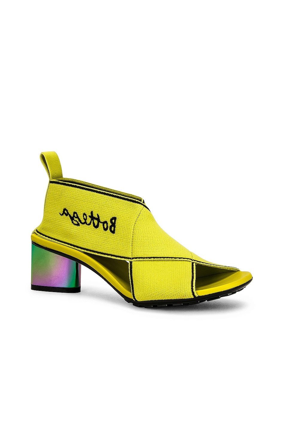 Bottega Veneta o1y0725 Logo Sandals in Lime Green Size US 7 / IT 37 - 2 Thumbnail