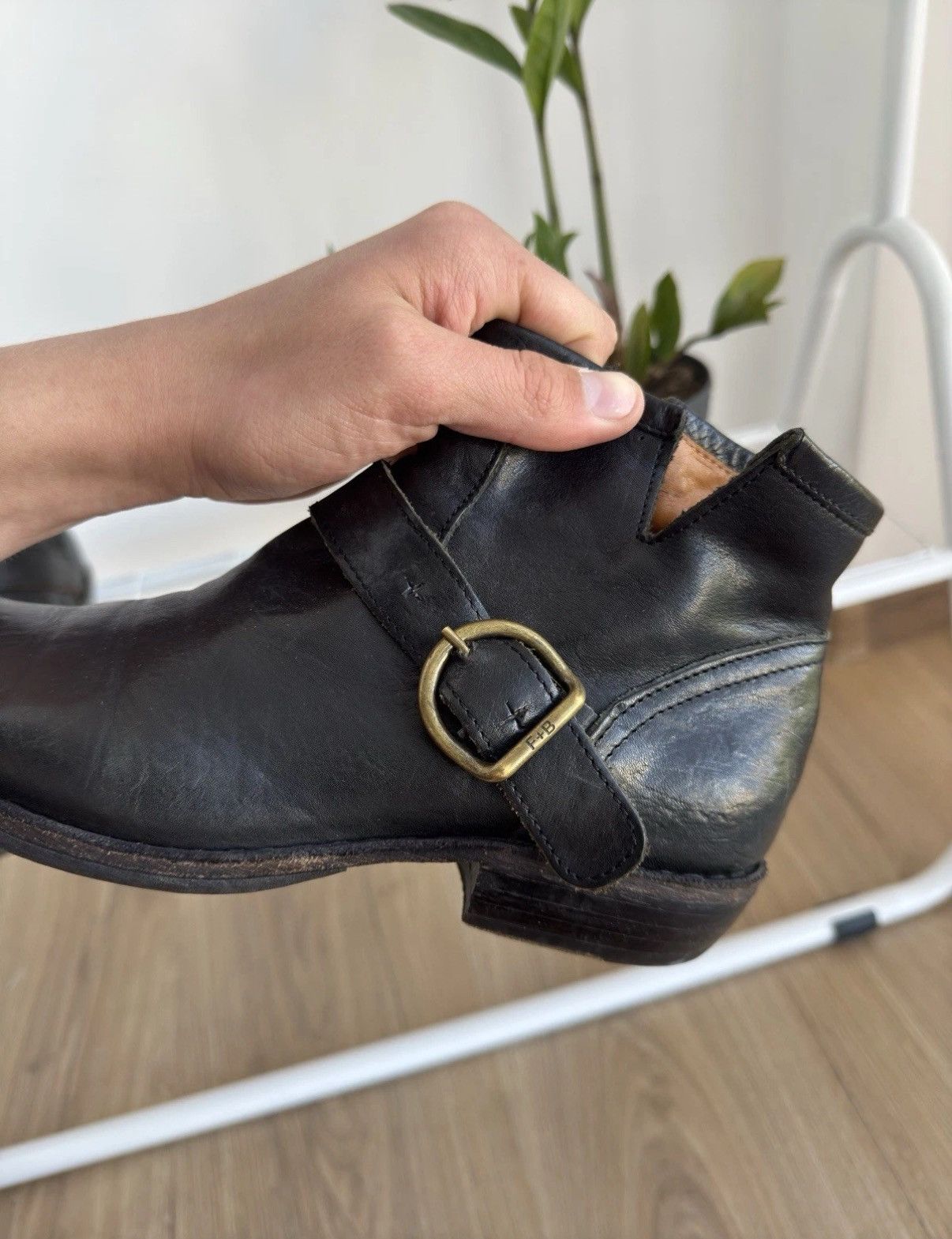 Fiorentini + Baker Fiorentini BAKER Vintage Y2K Woman Leather Biker Black Boots Size US 6 / IT 36 - 7 Thumbnail