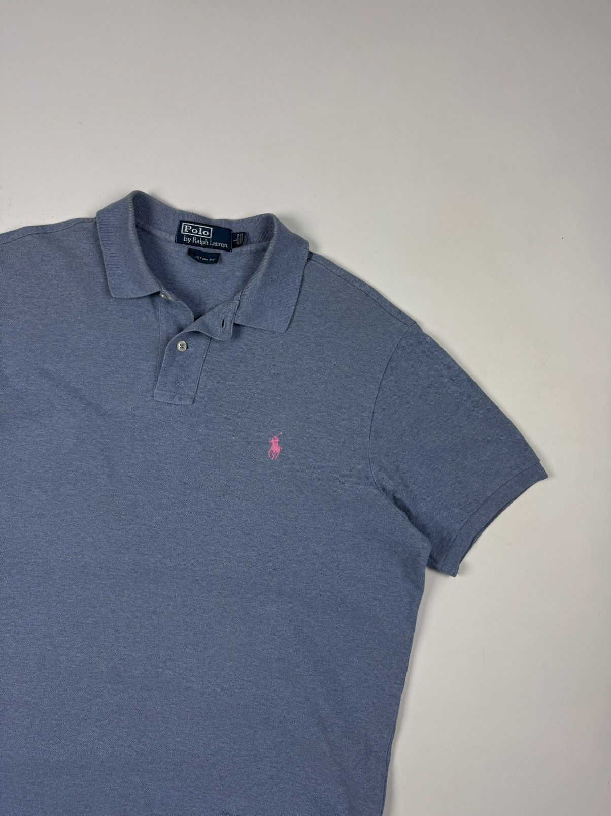 Polo Ralph Lauren × Vintage Polo Ralph Lauren Short Sleeve Blue Polo Shirt Size US L / EU 52-54 / 3 - 1 Thumbnail