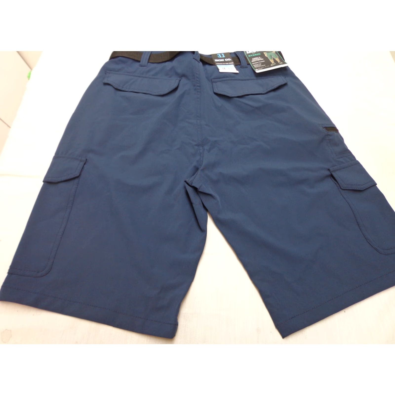 Vintage IRON CO. Hybrid Shorts Belted Varsity Blue 31 NEW Men Regular Blue 92% Polyester 8% Spandex Belted Hybrid Shorts Iron Co. Size US 31 - 6 Thumbnail